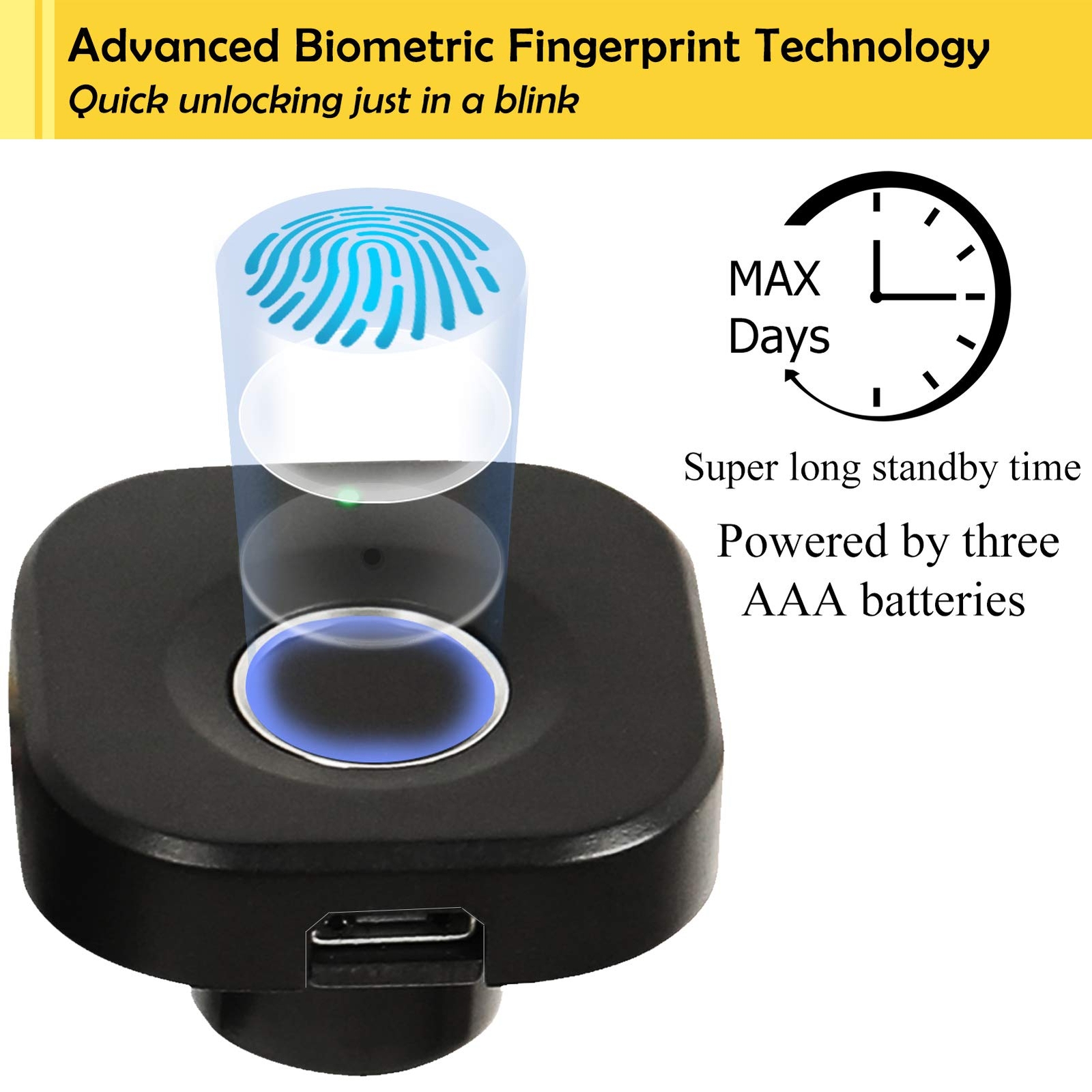 Fingerprint Cabinet Lock Keyless & Hidden Smart Biometric Security for Drawers