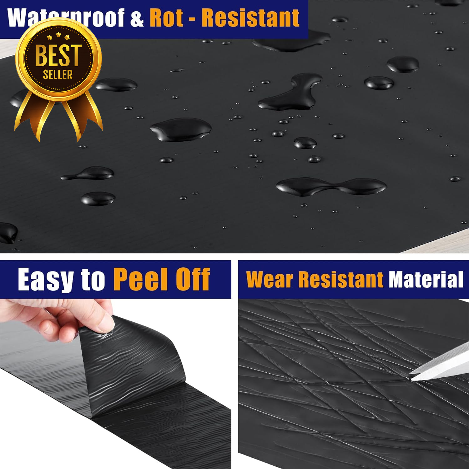 Butyl Sealant Tape 4″ x 50′ Black, Waterproof RV Roof Tape, UV & Weatherproof