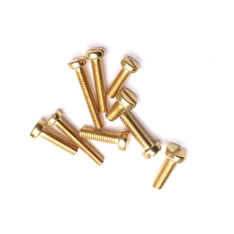 M1.2 M1.4 M1.6 M2 M2.5 M3 Brass Cheese Slotted Head Machine Screws DIN84 3-10mm