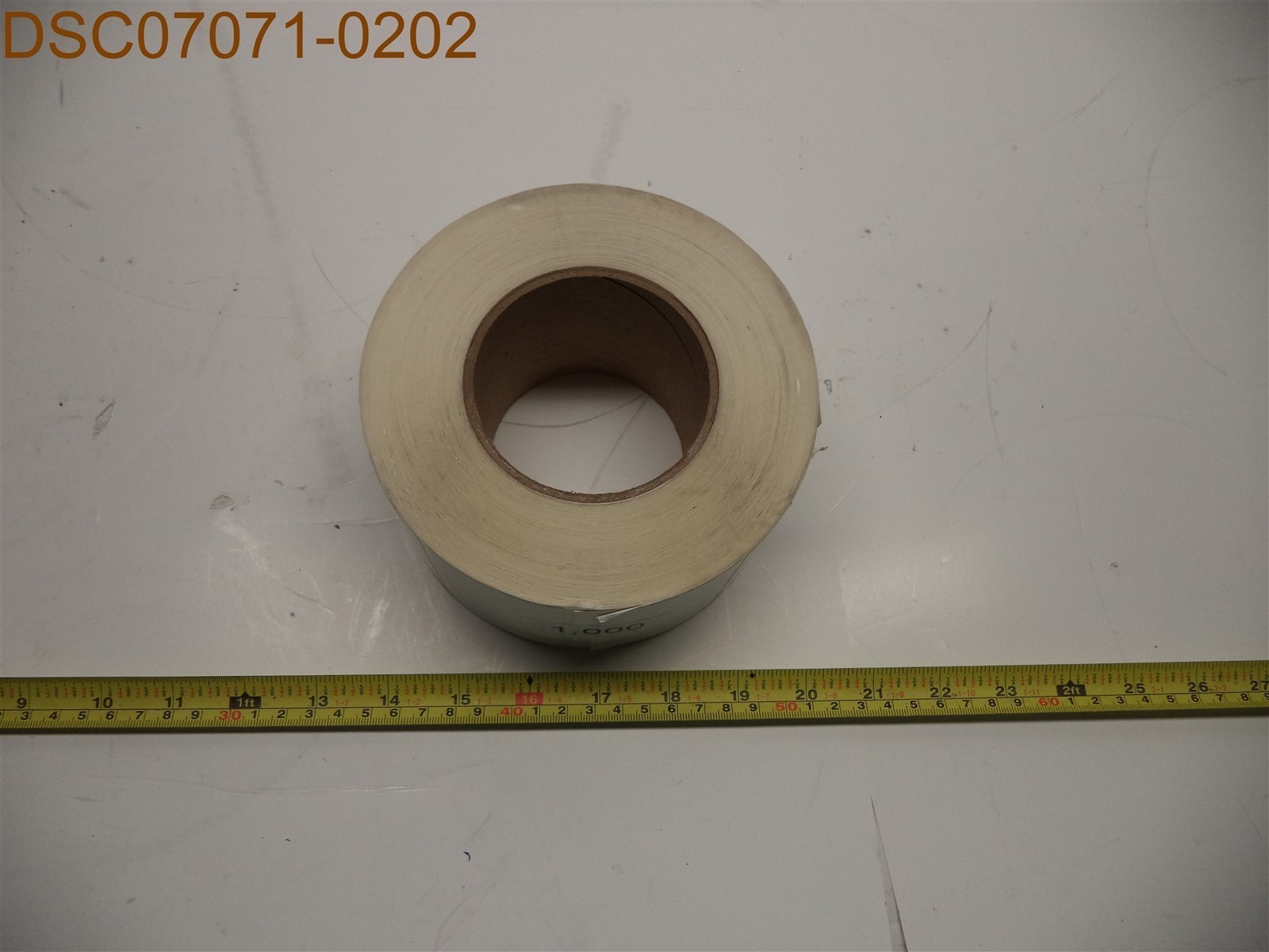 QTY = 10,000 LABELS (10 rolls of 1,000): White Labels, 3″ x 1 3/4″, 3″ Core