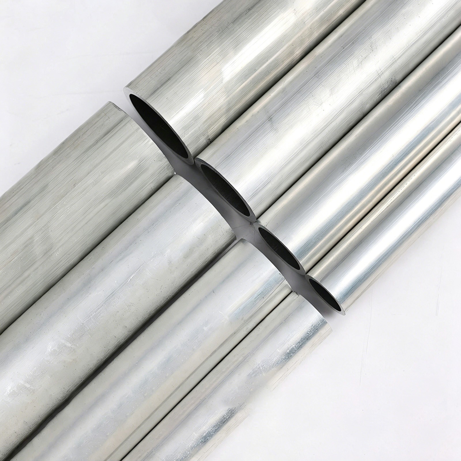 Aluminium Round Tube Pipe 0.2mm 0.5mm 1mm Wall Thickness, Length 300mm 6063T6