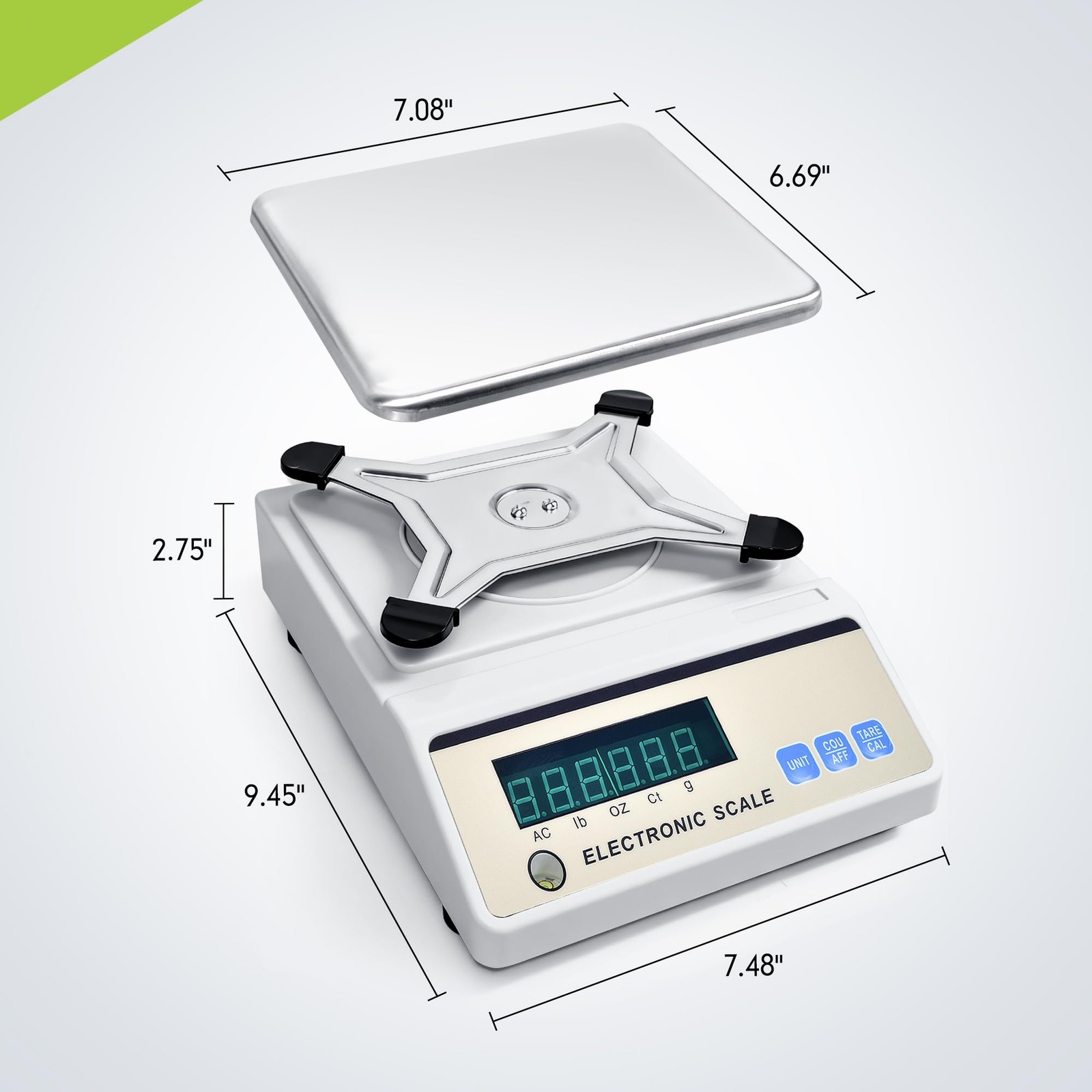 Lab Analytical Balance 1000g x 0.01g with LED Display, High Precision Lab Sca…