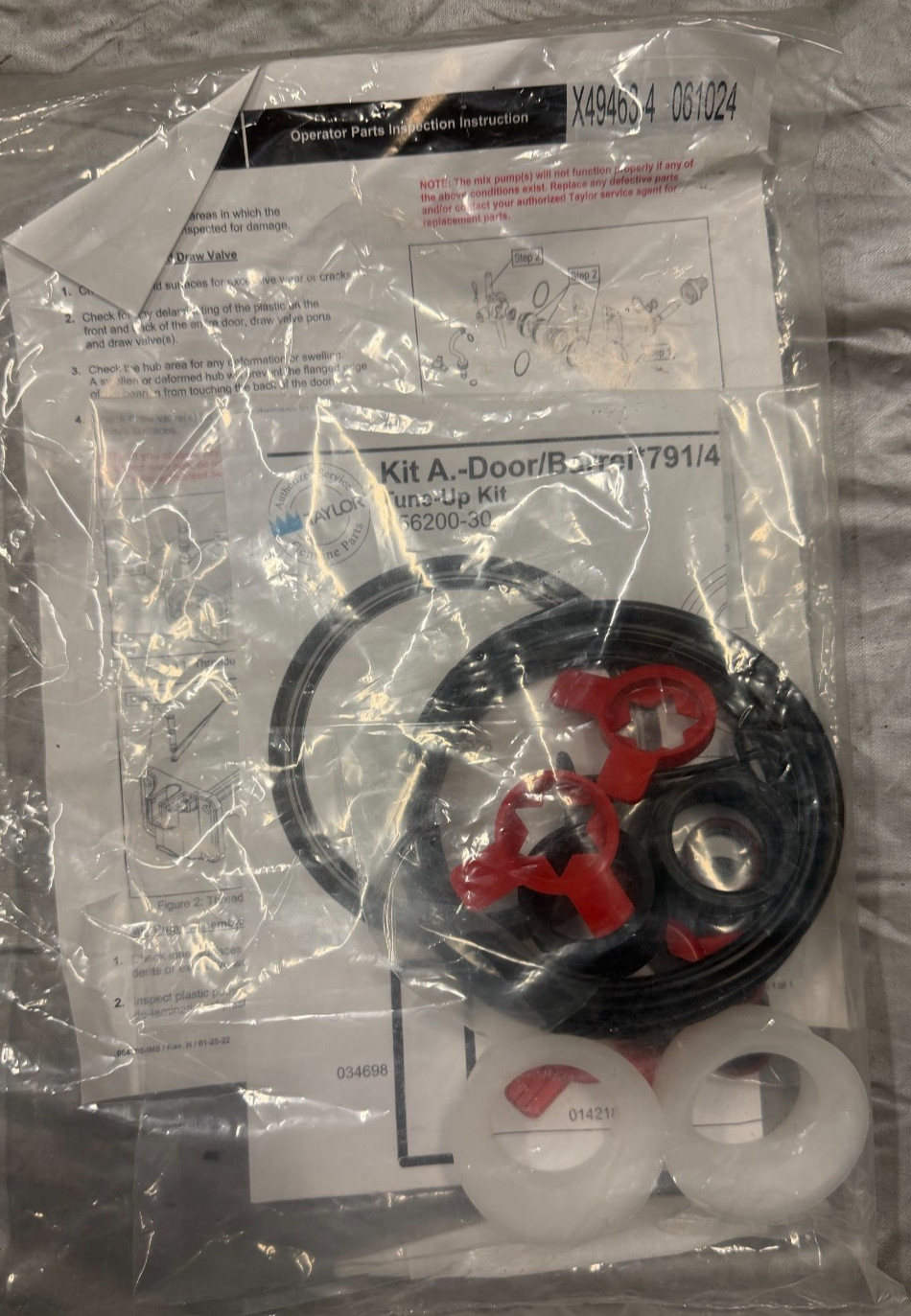 Taylor Freezers X56200-30 Door/Barrel OEM Tune-Up Kit, 791/4