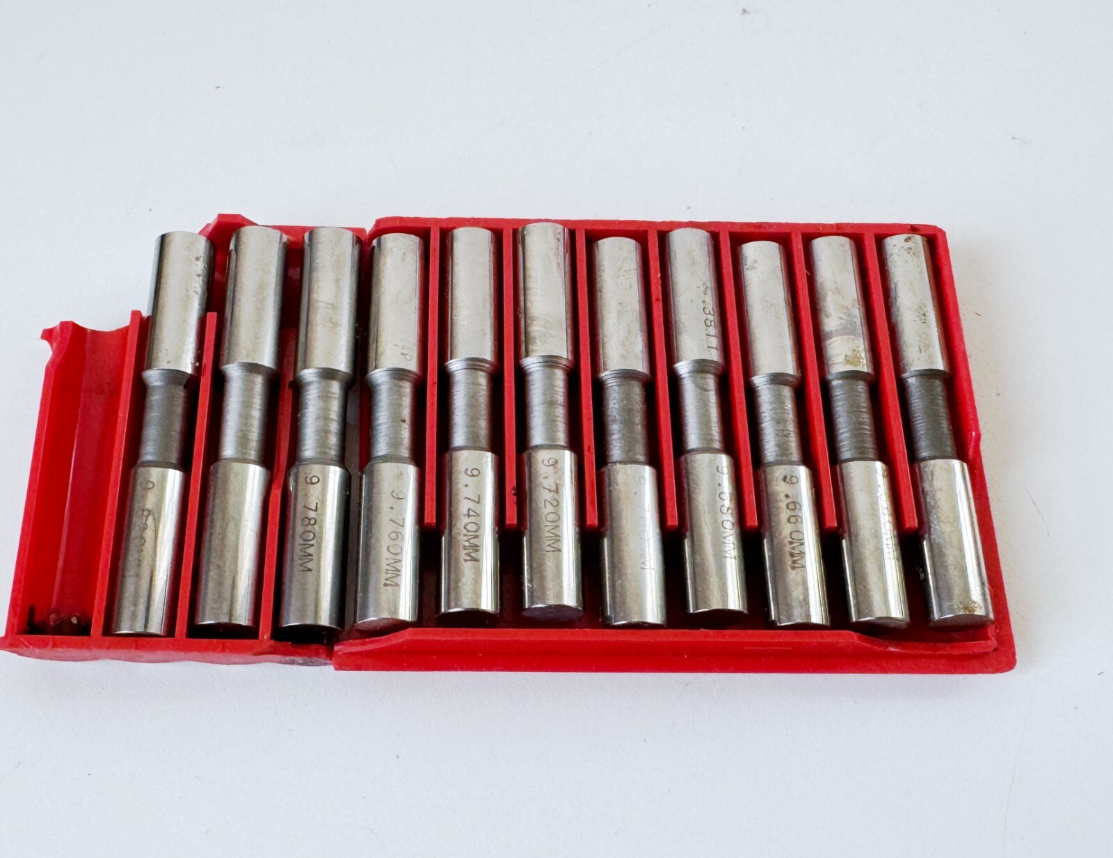 (11) DELTRONIC 9.620mm – 9.820mm Plug Pin Gauge .02mm Steps Complete USA