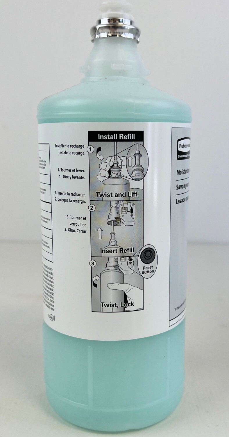 Enriched Lotion Hand Soap with Moisturizers 800ML Rubbermaid, Pack of 4 Refills