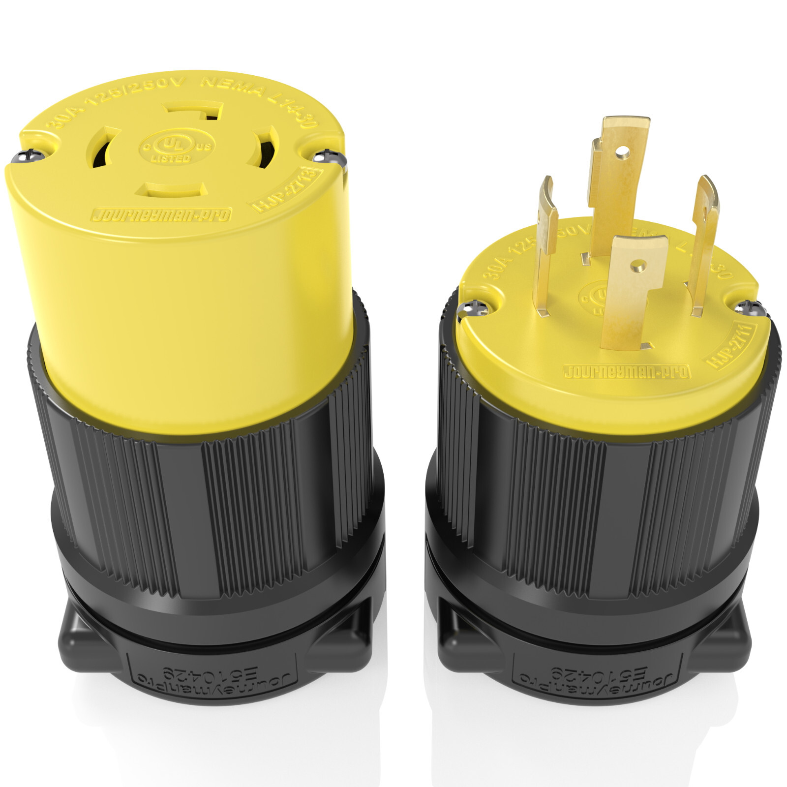 NEMA L14-30 Plug and Connector Set Industrial Grade 30 Amp 250 V L1430P L1430R