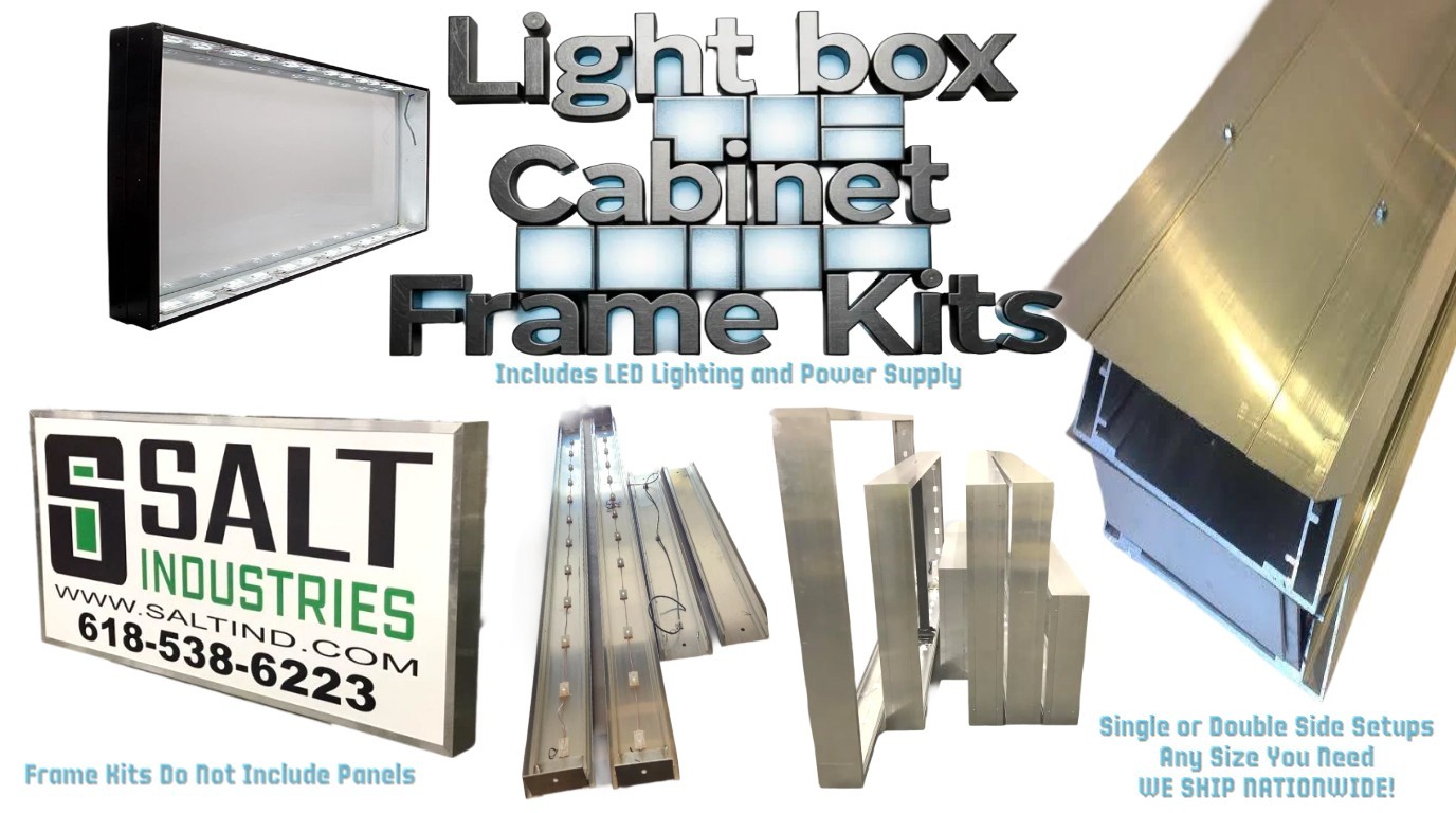 Outdoor Light box Sign Cabinet Frame Kit with Led lighting SAVE$ Quote Any Size