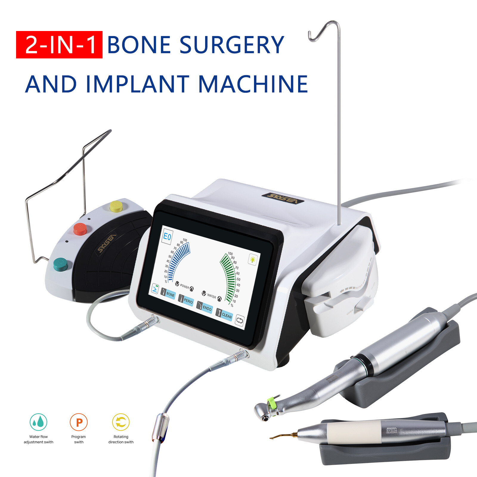USA Dental Piezo Bone Surgery & Implant Motor 2 IN 1 Bone Cutter Touch Screen