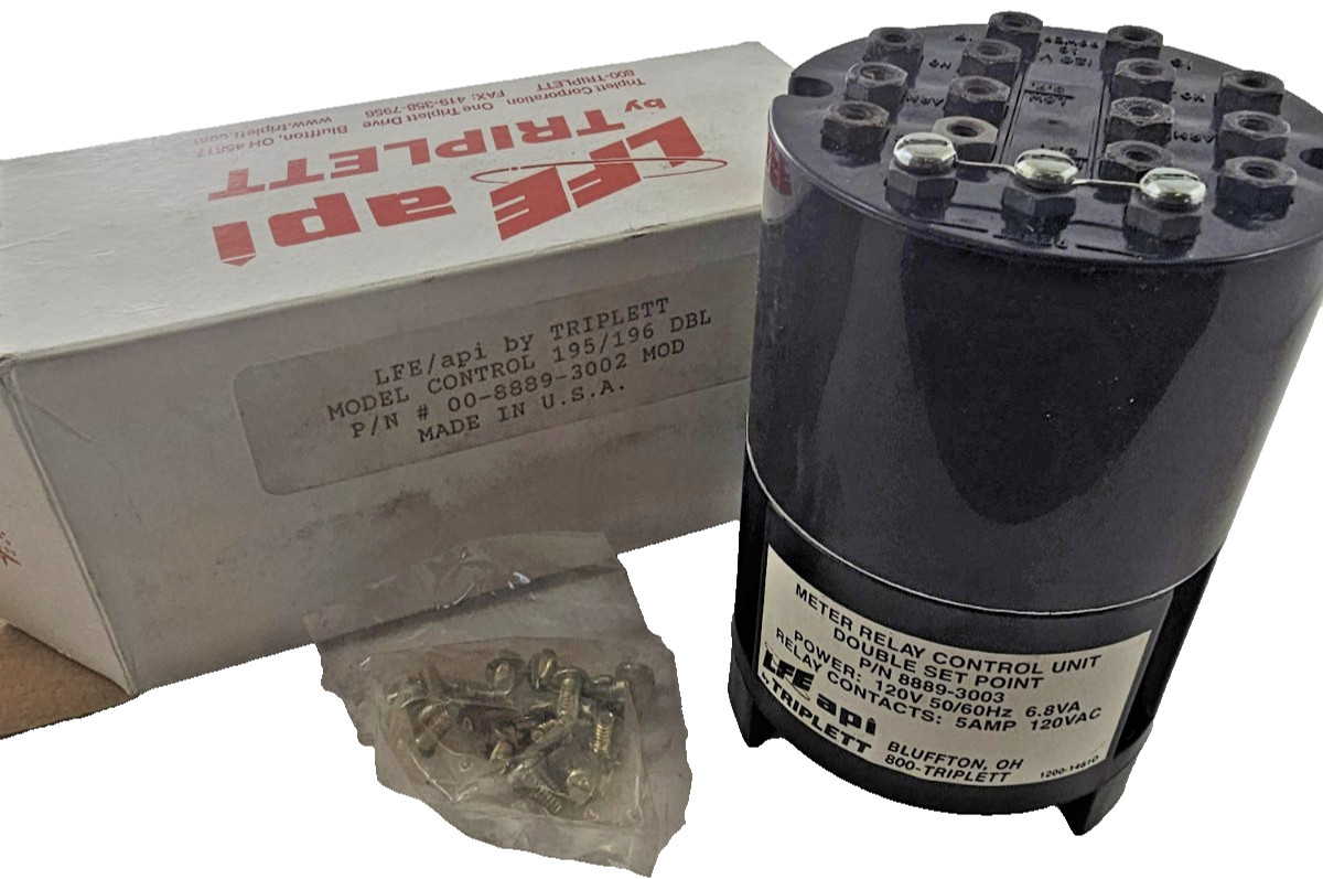 Triplett 8889-3003 LFE/API Meter Relay Control Unit Dbl Set Point 120V 50/60Hz
