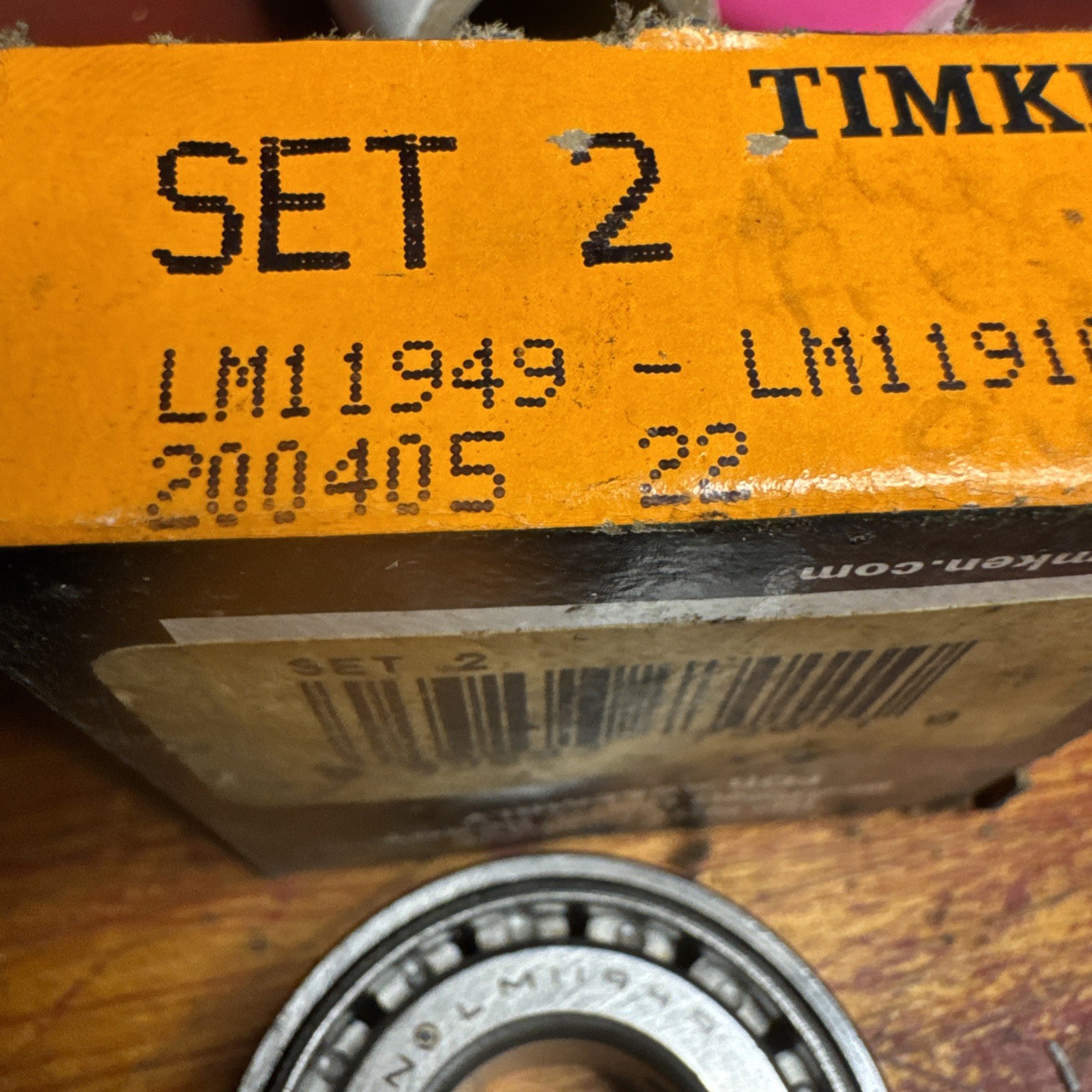 Timken SET2 Tapered Roller Bearing LM11949 Cone LM11910 SUPER RARE USA VTG POLAN