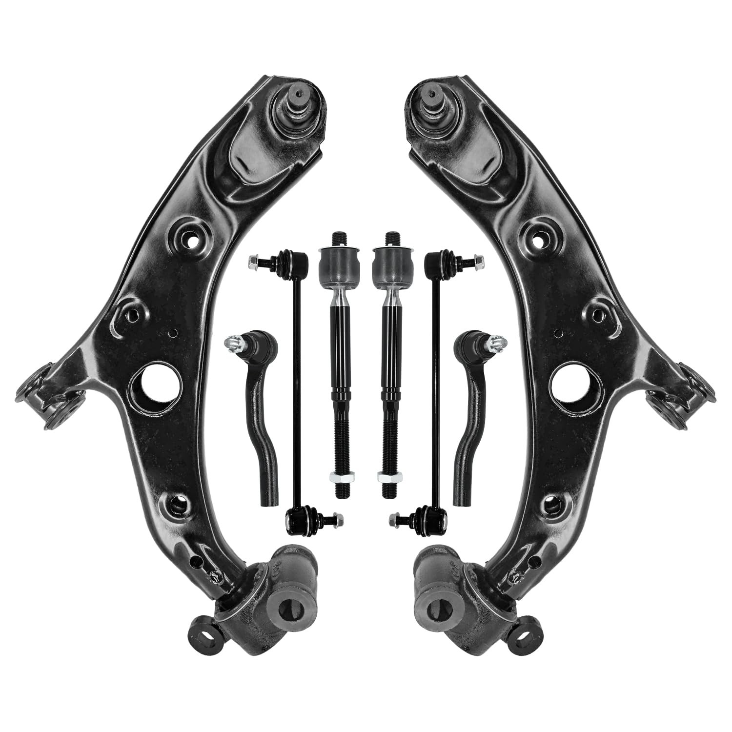 8Pcs Front Lower Control Arm with Ball Joint Sway Bar Tie Rods 2014-2017 Mazda 6