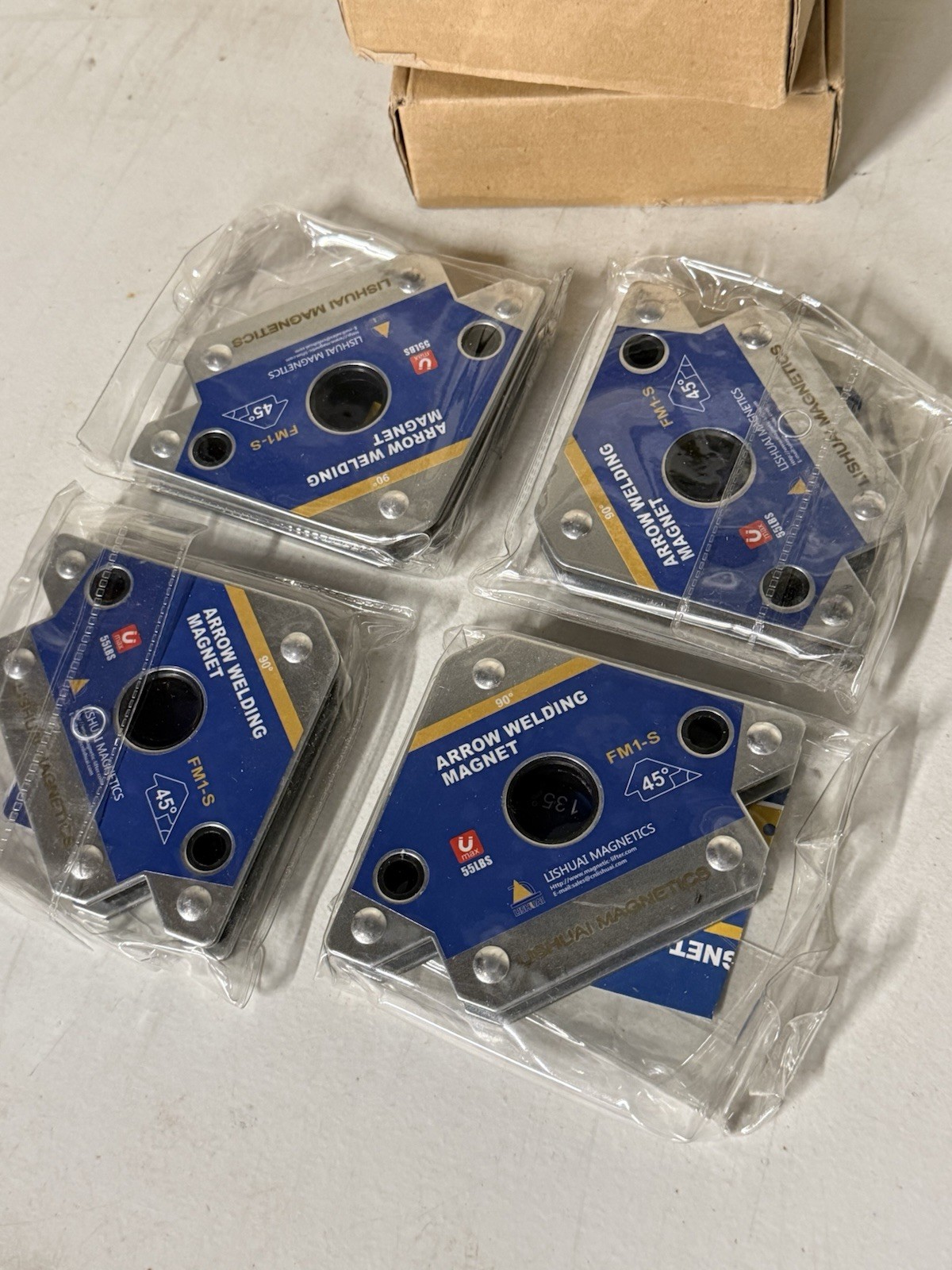 NEW FM1-S 4 LOT ARROW WELDING MAGNETS HOLDER 55 LBS STRENGTH MAGNET