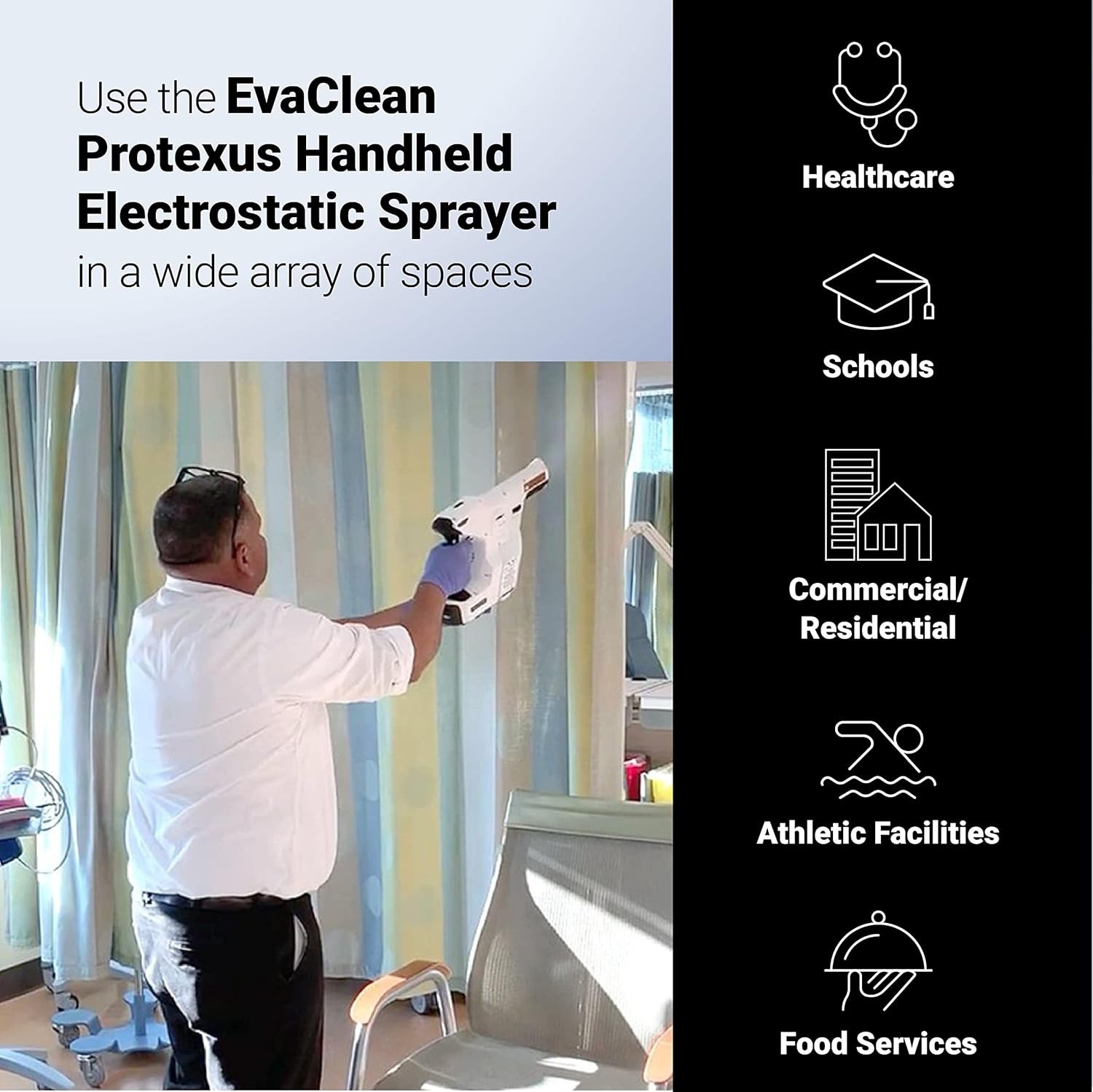 Protexus PX200ES Cordless Electrostatic Handheld Sprayer 16.8V Evaclean