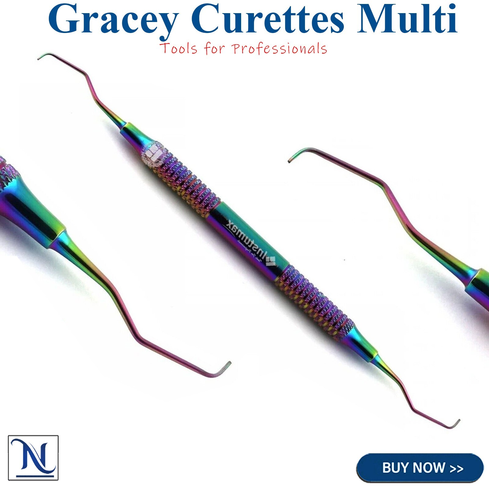 7 Pcs Dental Gracey Curettes Multi Color Periodontal Subgingival Scaling Scalers