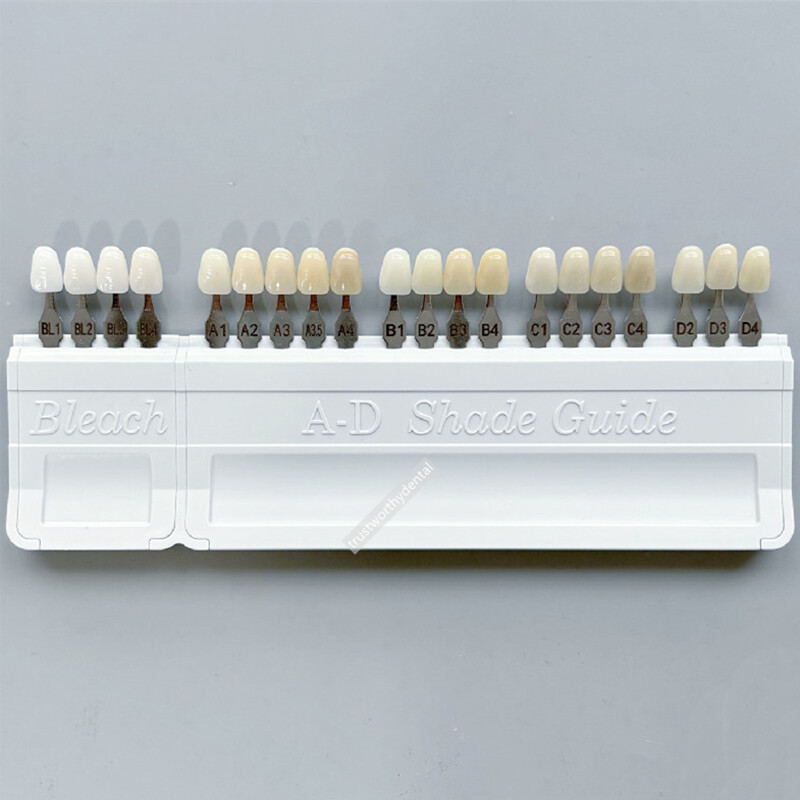 Dental 16 A–D Shade Guide 4 Bleach Shades Bleach Classical Based Vita 20Shades