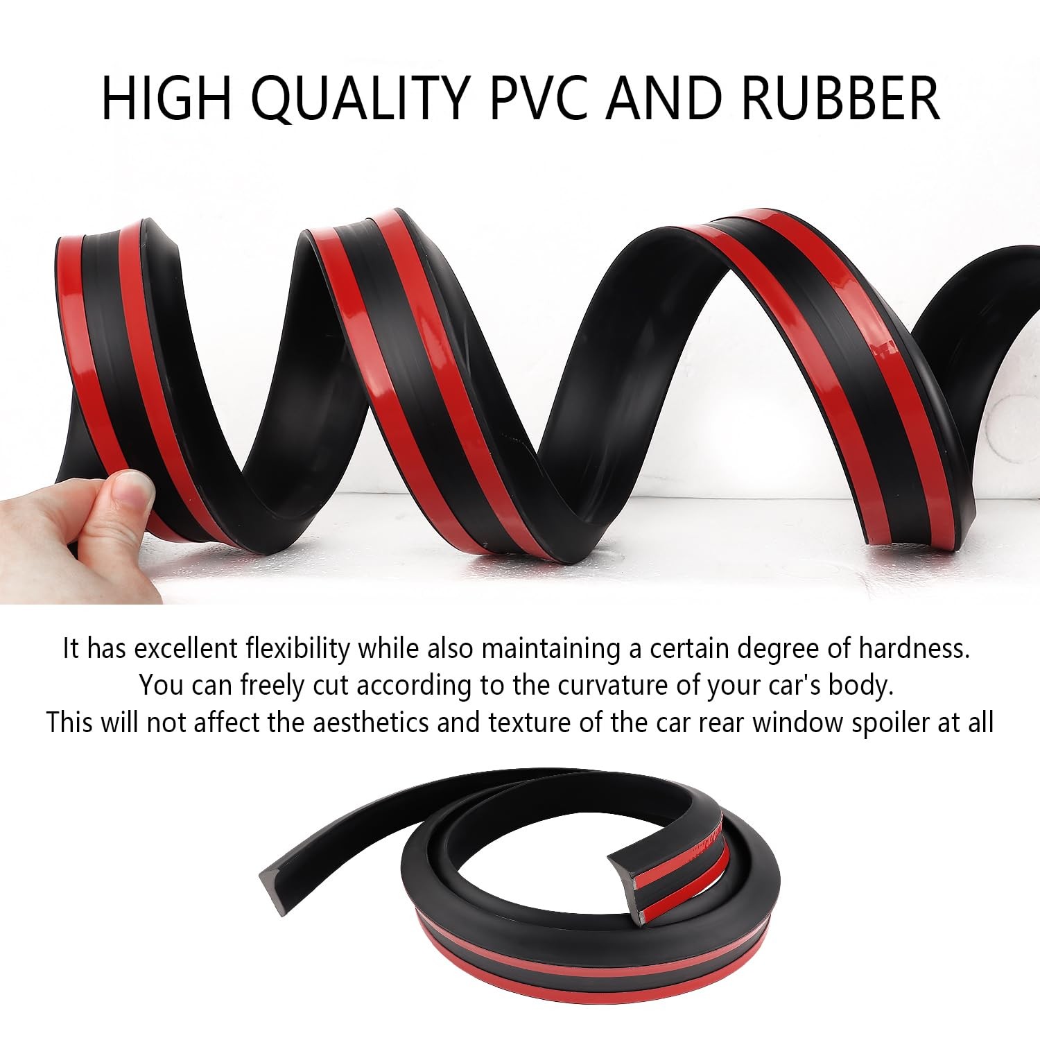 Carbon Fiber Rear Spoiler Wing 4.9 Ft Reflective Carbon Fiber Car Rear Spoiler
