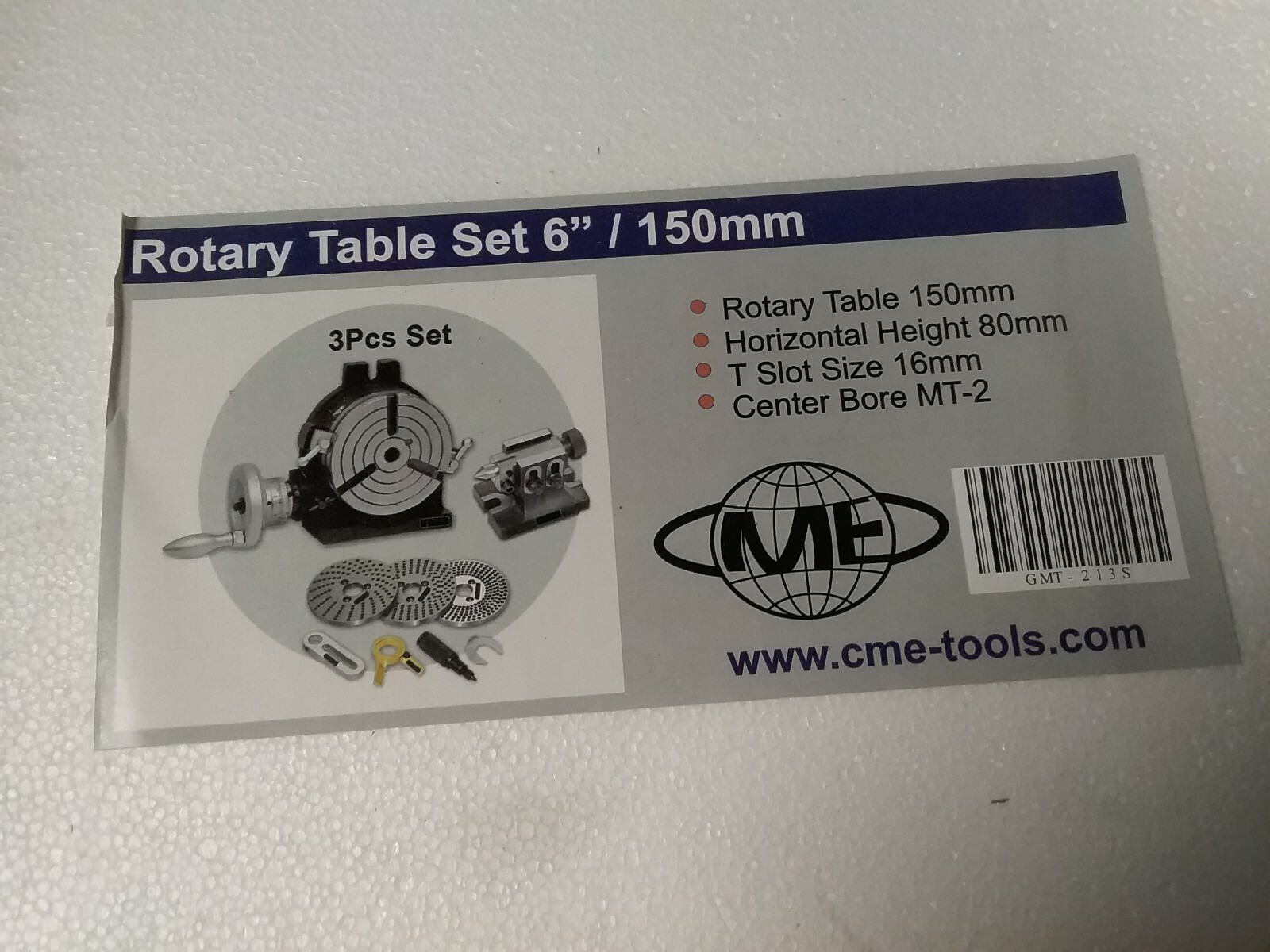 6″ HORIZONTAL VERTICAL 3 slot ROTARY TABLE, Dividing plates,tailstock #TSL150-GV