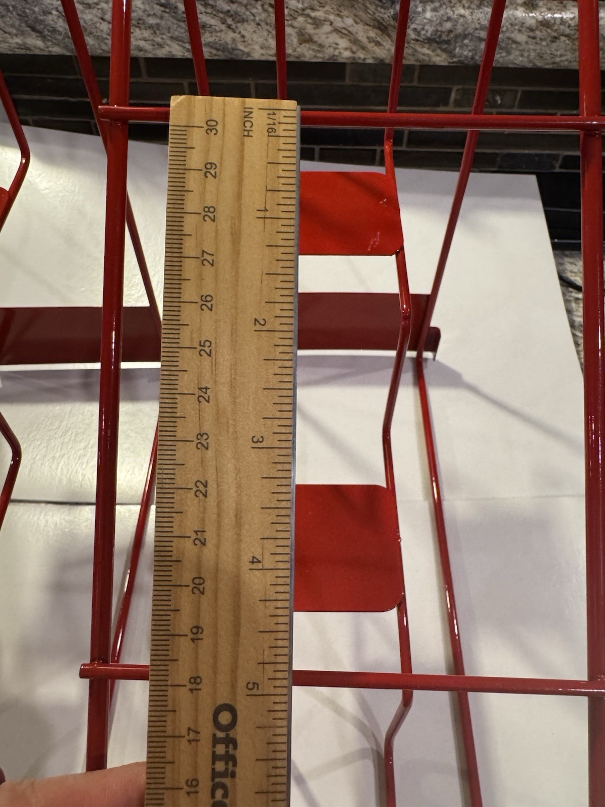 2 Slim Jim Metal Countertop Display Racks 3-Slot Red Snack Holders