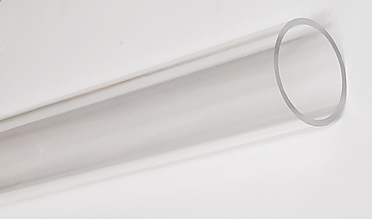2” OD x 1 3/4″ ID x 12″ LONG CLEAR ACRYLIC PLEXIGLASS LUCITE TUBE 2″ DIAMETER