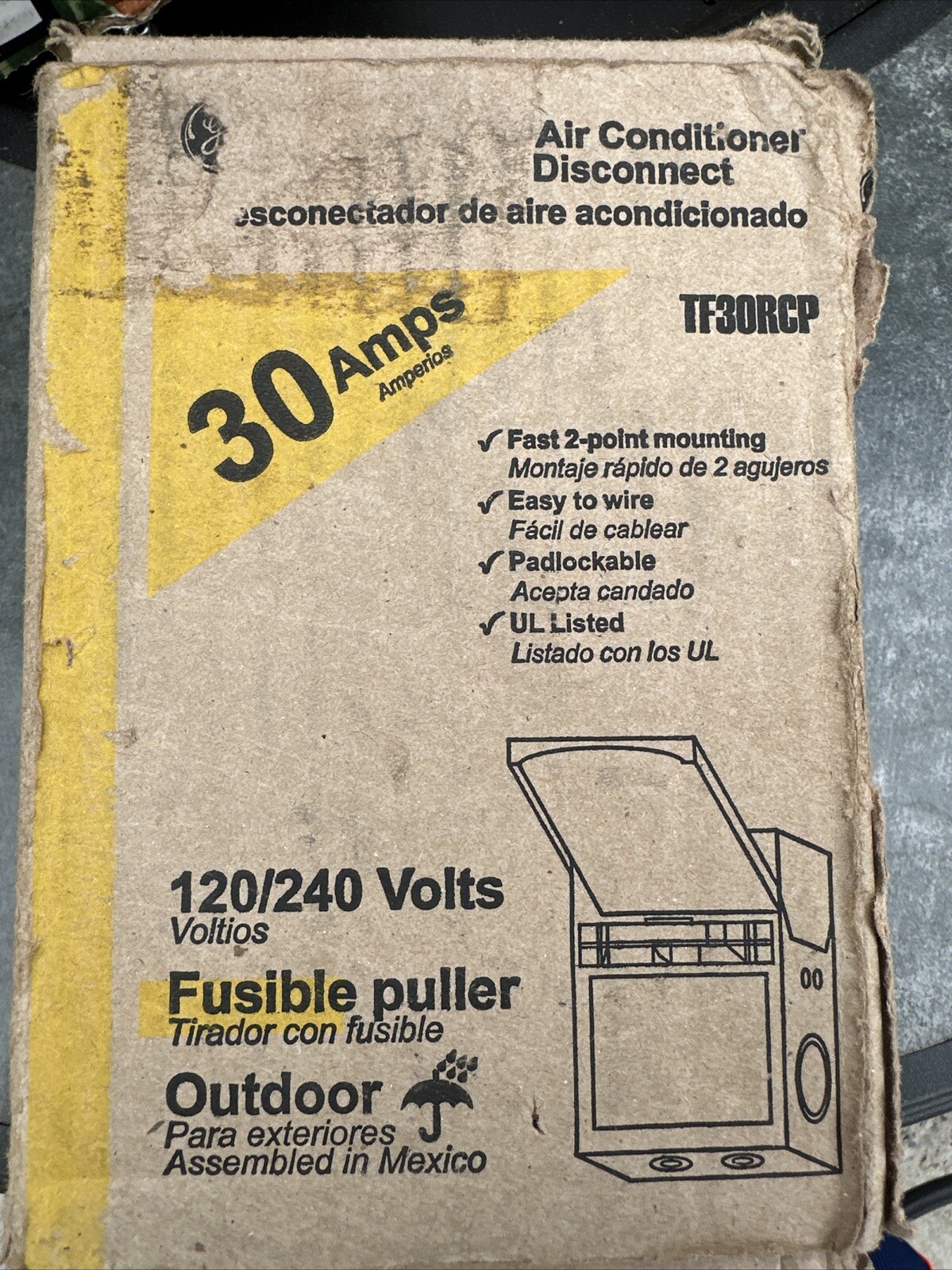 Ge Outdoor Air Conditioner Disconnect 30amp 120volts Tf30rpc