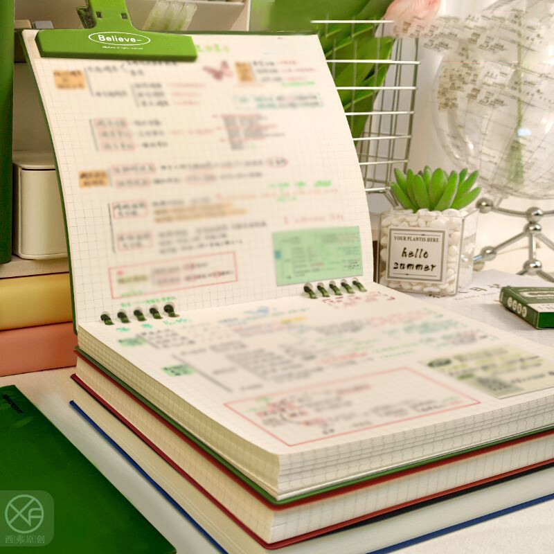 Flip Notepad Grid Notebook Diary Notebook Sketch Book Stationery School Supplies