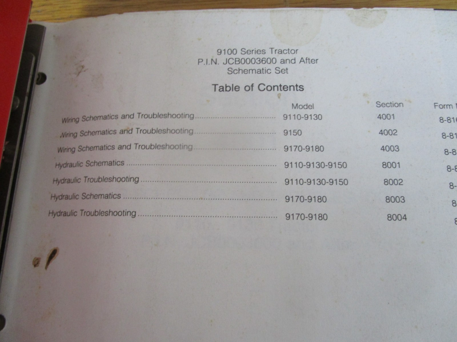 Case IH 9110 9130 9150 9170 9180 Tractor Electric & Hydraulic Schematic Manual