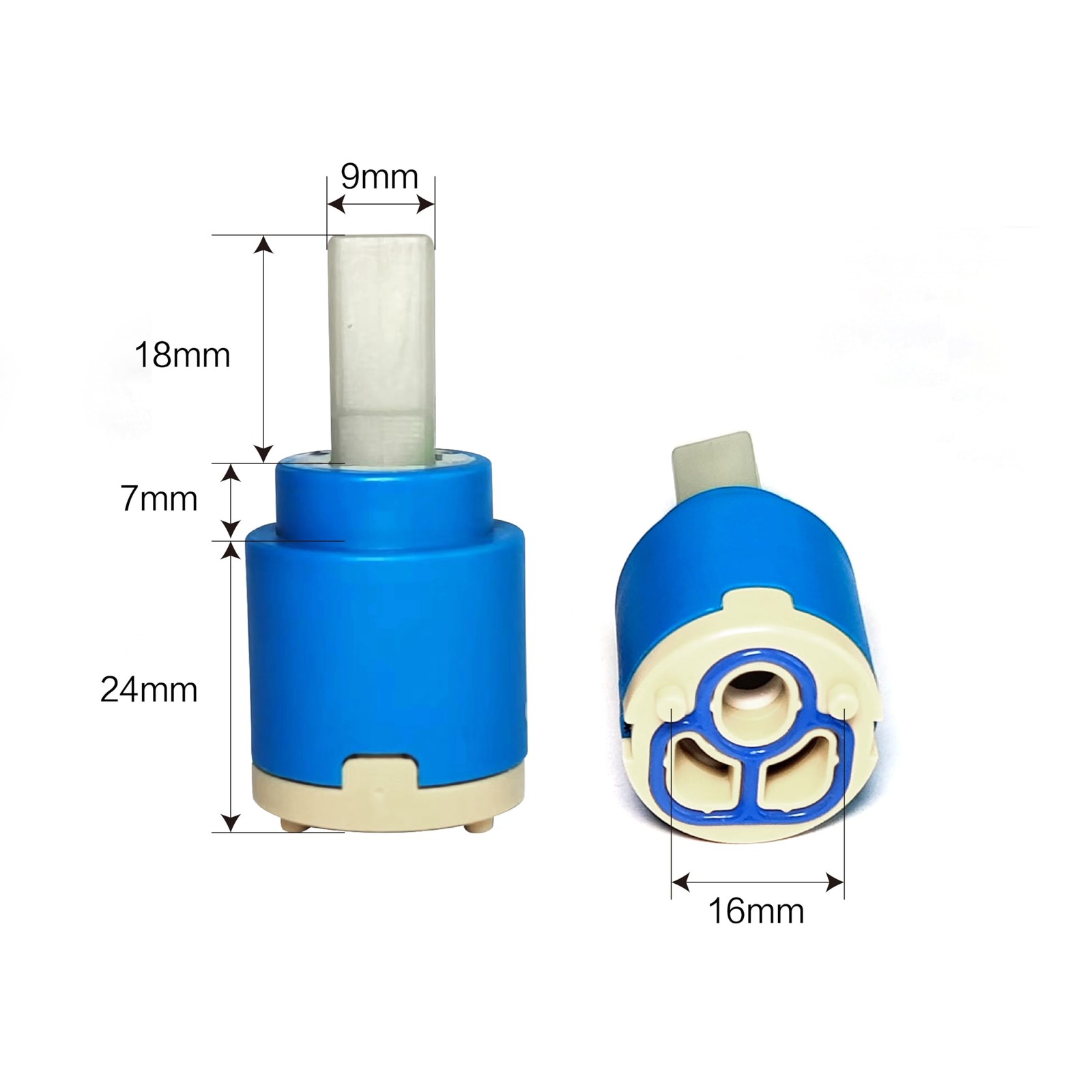 25mm Ceramic Cartridge, Single Handle Faucet Cartridges for Blue