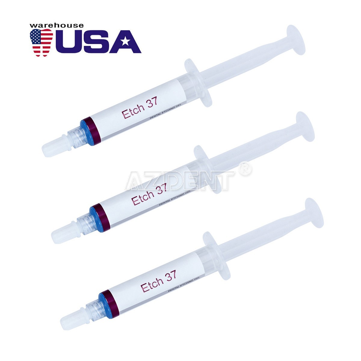 2Pcs Dental Dentex Acid Etch Etching Gel 37% Tooth 5ml/syringe
