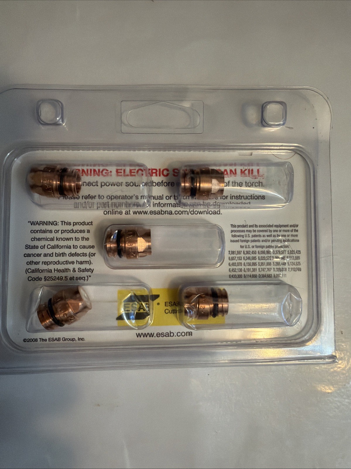 ESAB 0558003914 Plasmarc Electrode 450 AMP, UL for PT-36 – 5Pcs -New