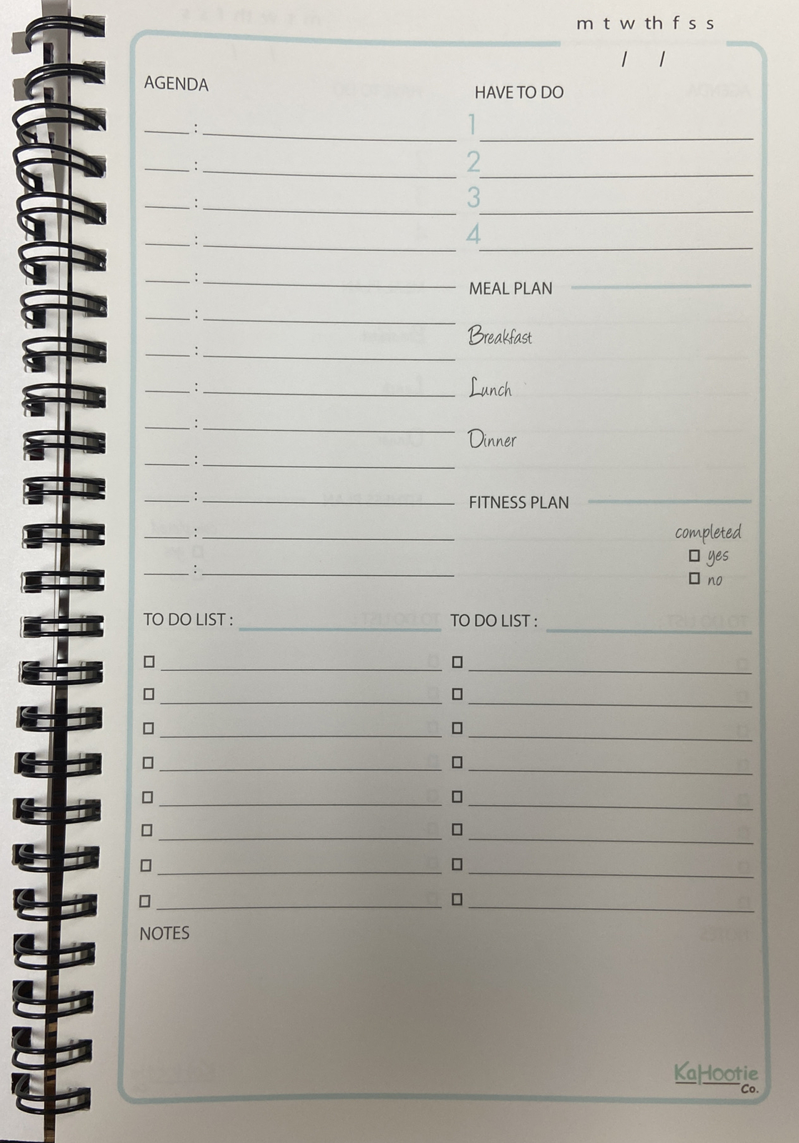 Mom’s Daily Planner Schedule Organized 5.5 Inch x 8.5 Inch By Kahootie & Co