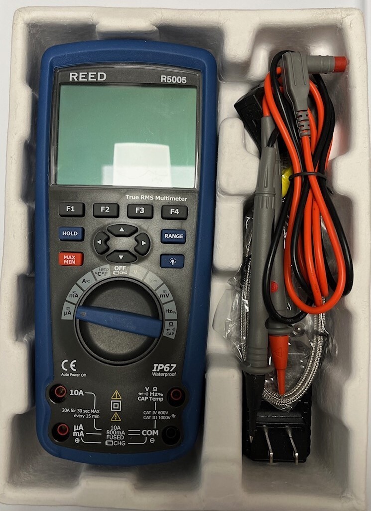 REED Instruments R5005 True RMS Industrial Multimeter with Bluetooth