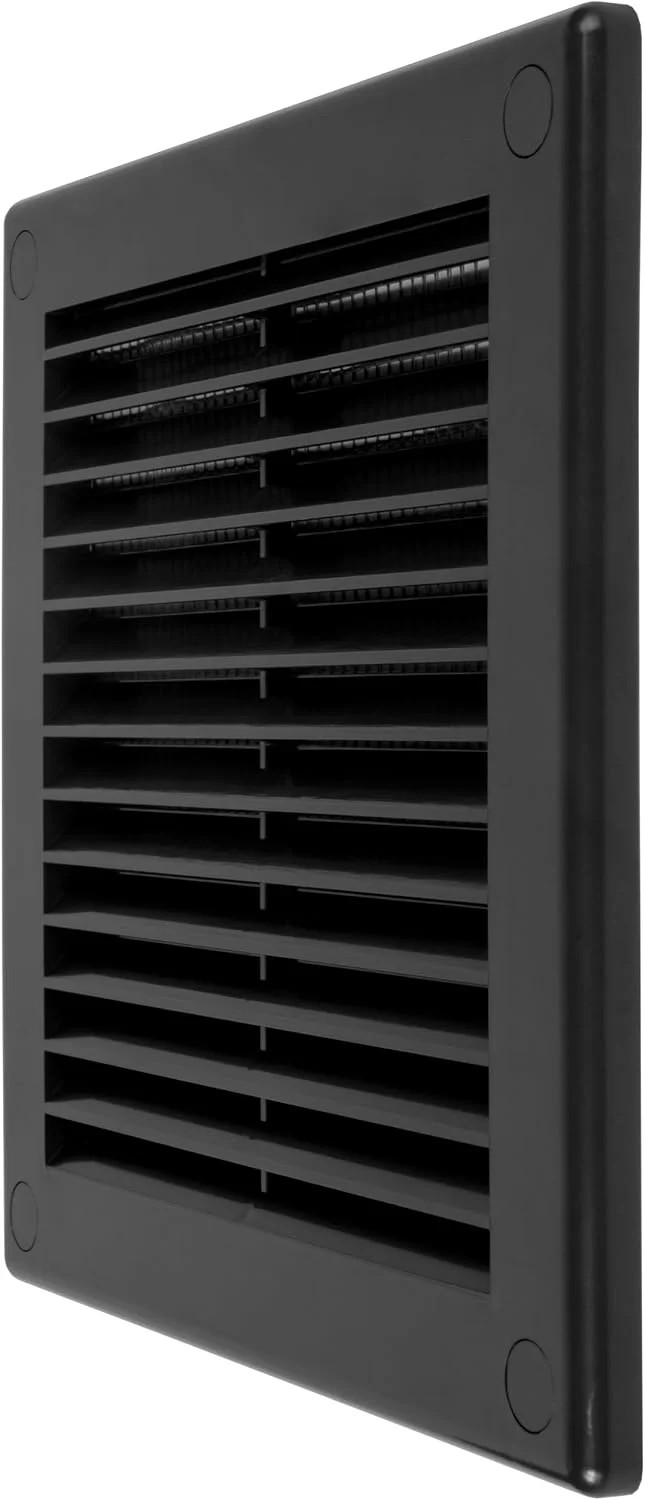 6 x 6 Inch [Frame Dimensions] Black Air Vent Cover – Plastic Square Air Vent Gri