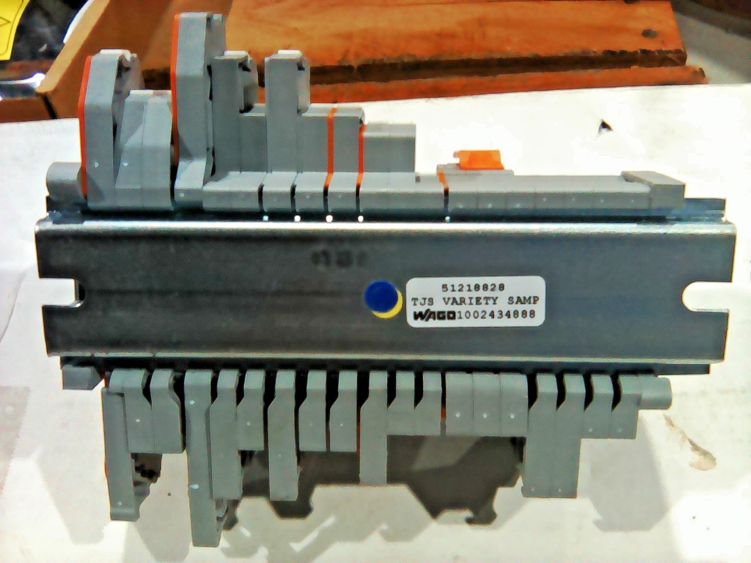 WAGO DIN Rail Terminal Block Assembly Mixed Terminal Blocks Jumpers Markers 1002