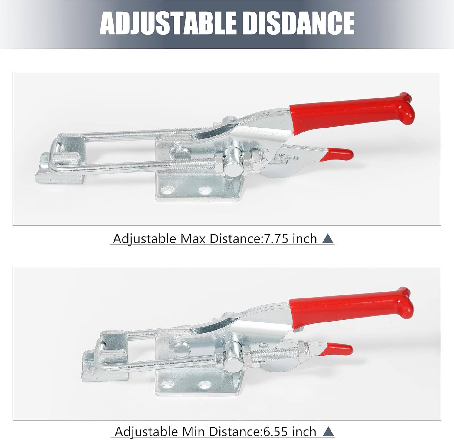 2 Pack Toggle Latch Clamp, Heavy Duty Latches, 2000Lbs Holding Capacity Adjustab