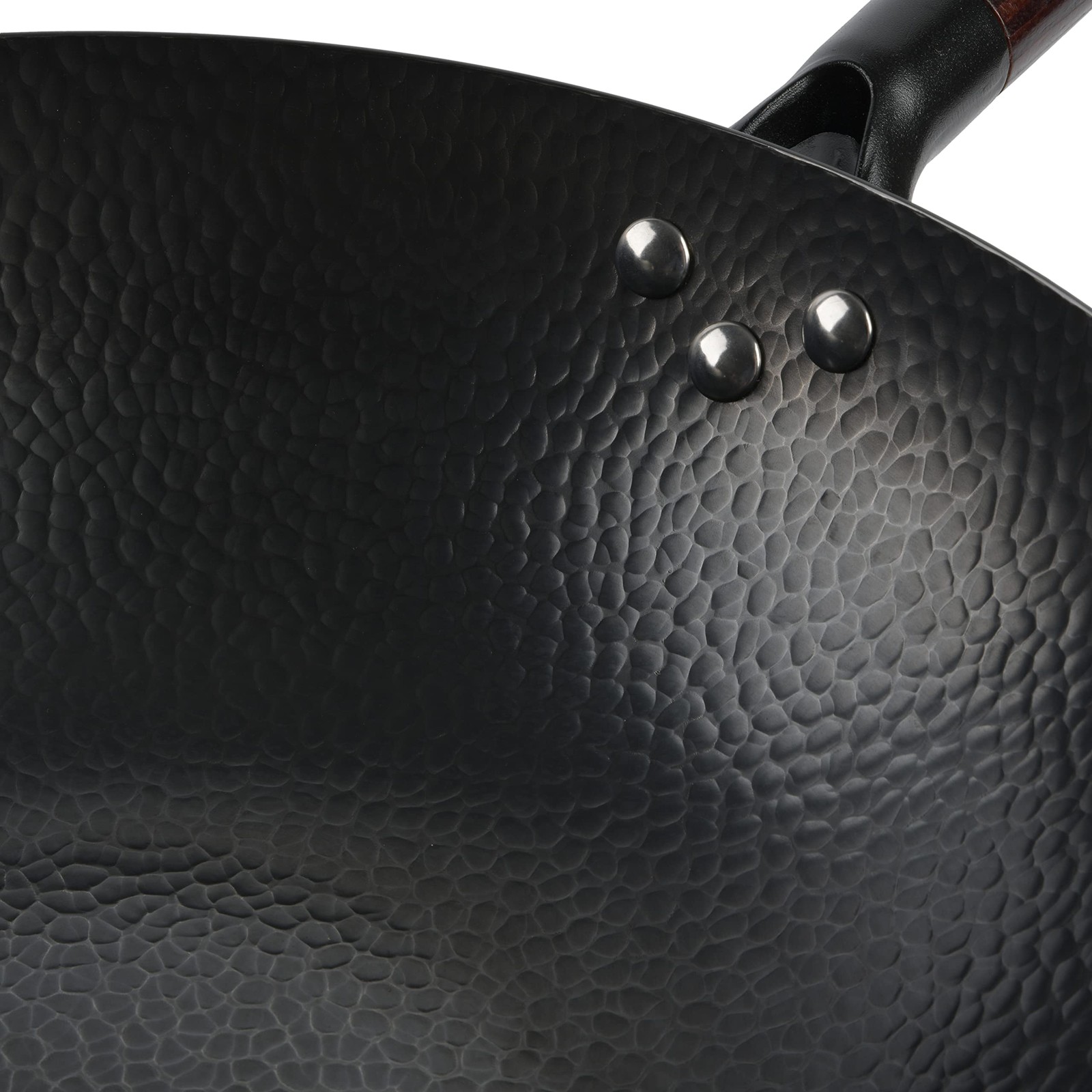 Gibson Home Stargaze Carbon Steel Flat Bottom Wok 13-Inch Hammered