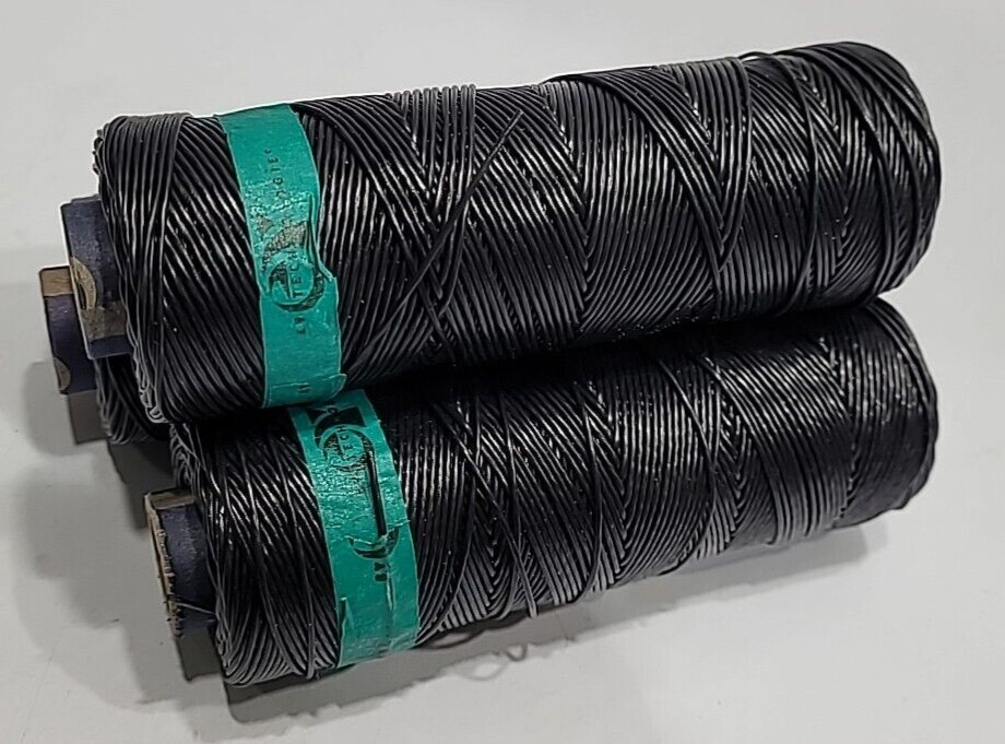 EY Technologies Lacing Braiding Cord, Black Nylon Wax, SET OF 3!