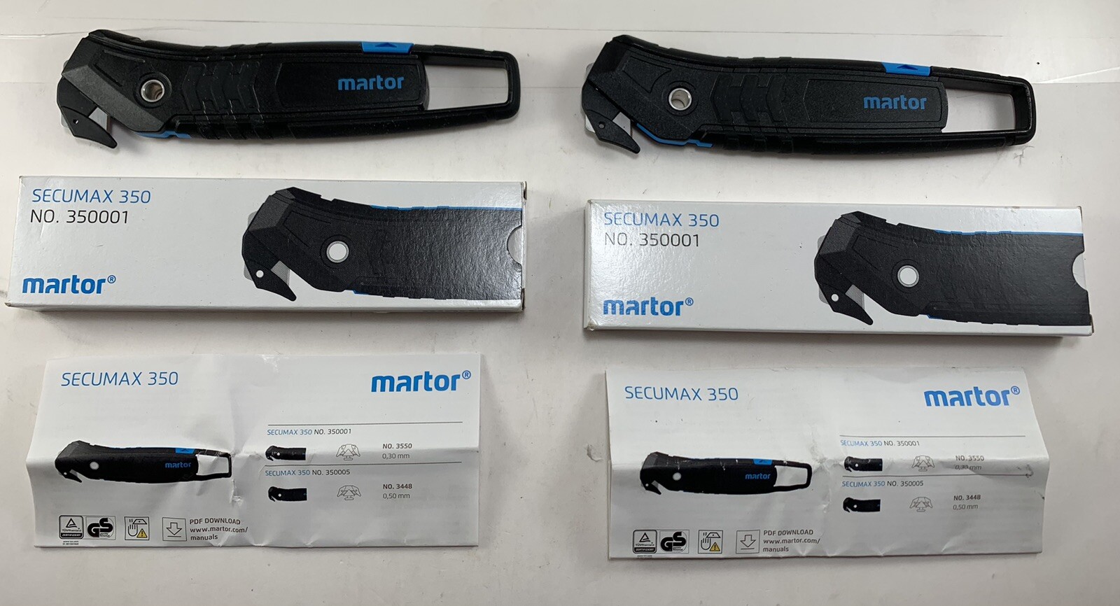2 pack MARTOR SECUMAX 350 350001 COMPACT SAFETY KNIFE/ BOX/ STRAP CUTTER TOOL