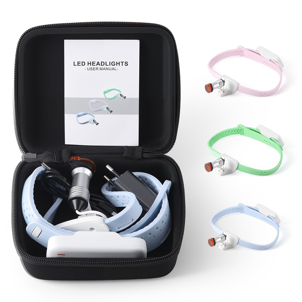 Dental LED Headlamp Cordless Laboratory 5W Surgical Head Light 15000-40000lux