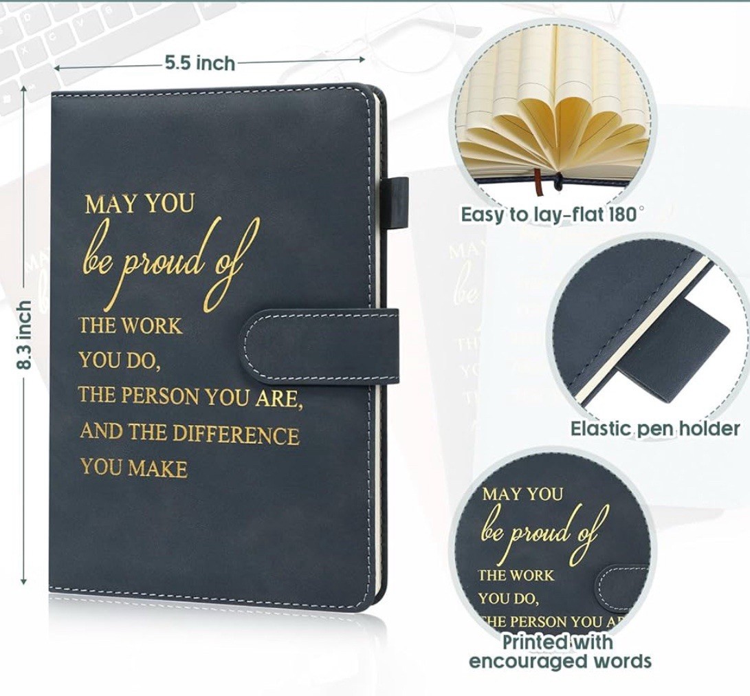 2psc Notebook Journals A5 Hardcover Leather Journaling Notebooks 200 Pages