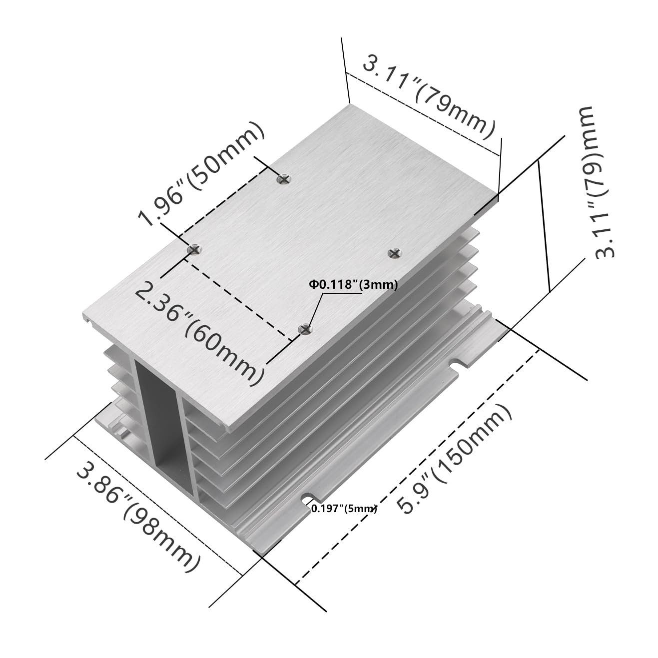 200A Bridge Rectifier Module, AC to DC Full Wave Diode, 1600V Single-Phase, Heat