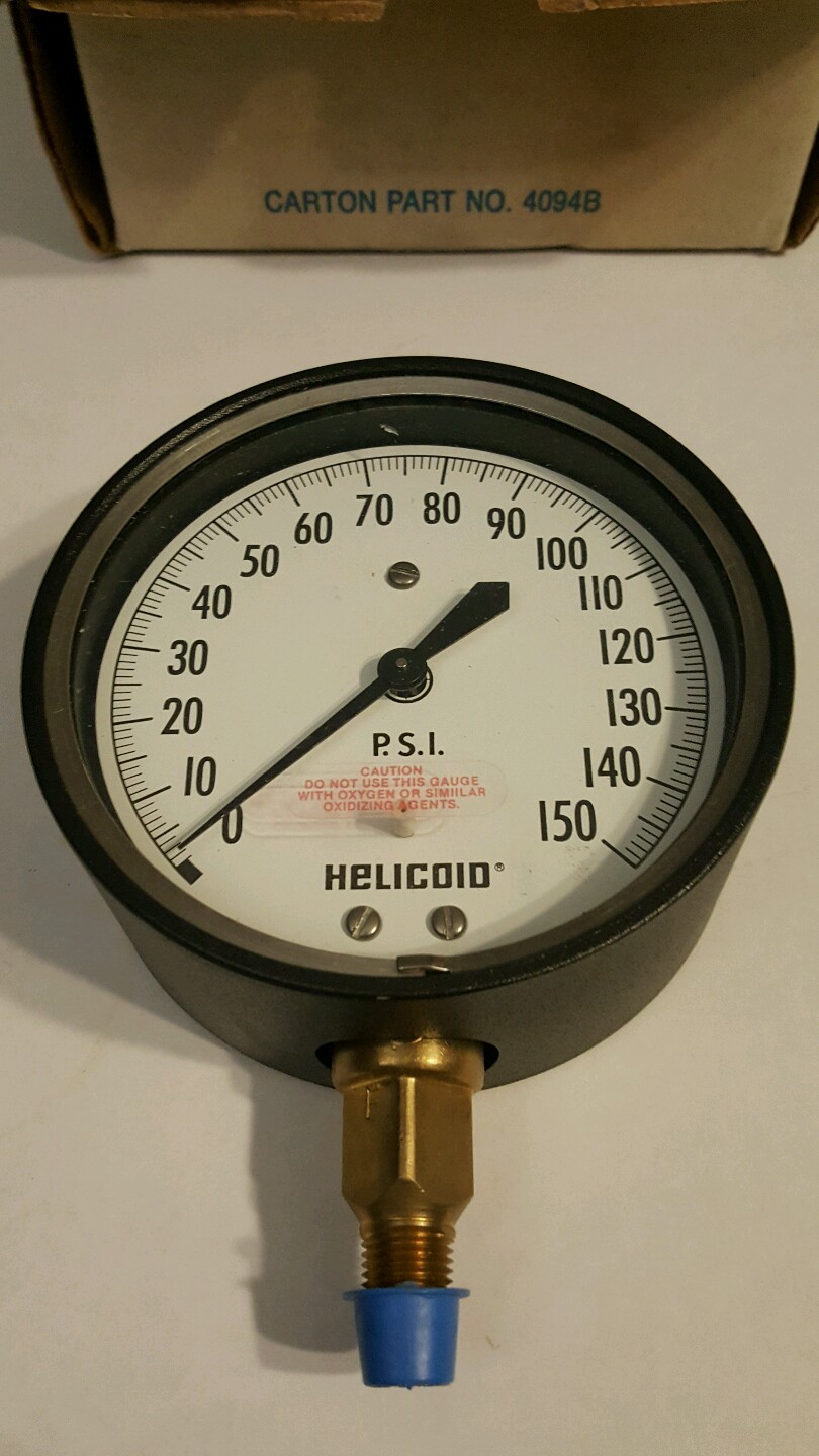 Helicoid 4-1/2 150 PSI Compound Gauge F1C1F1A000000 *FREE SHIPPING*