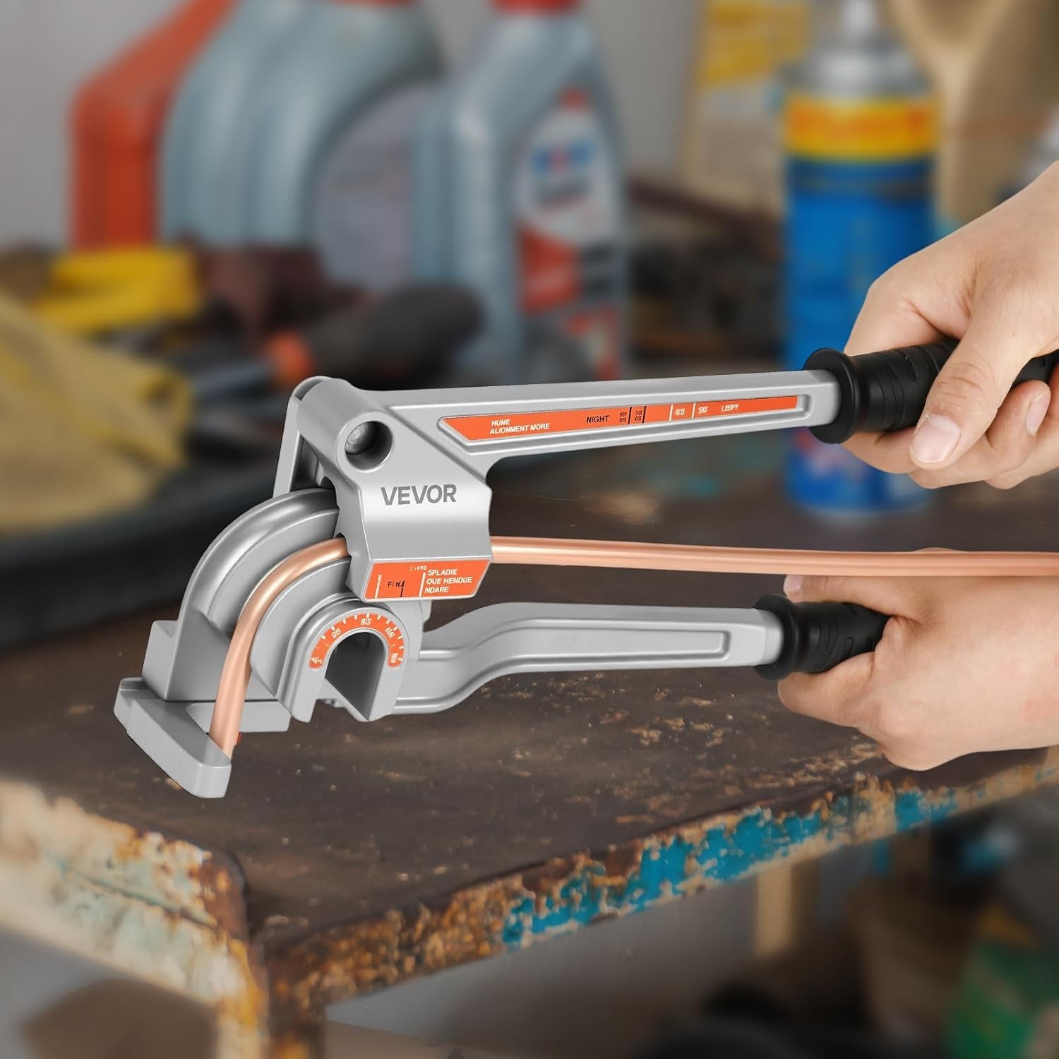 Lightweight 180° Hand-Powered Pipe Tube Bender – 1/4″, 3/8″, 1/2″ Compatibility