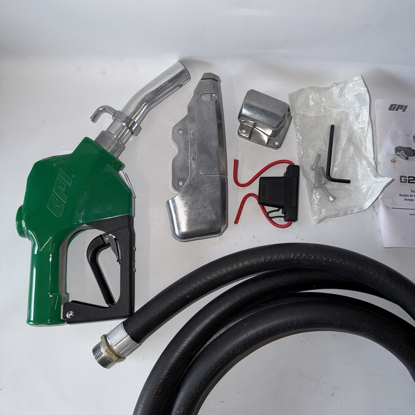 GPI G20-012AD 12V Fuel Transfer Pump 20 GPM w/ Auto Nozzle (New incomplete kit)
