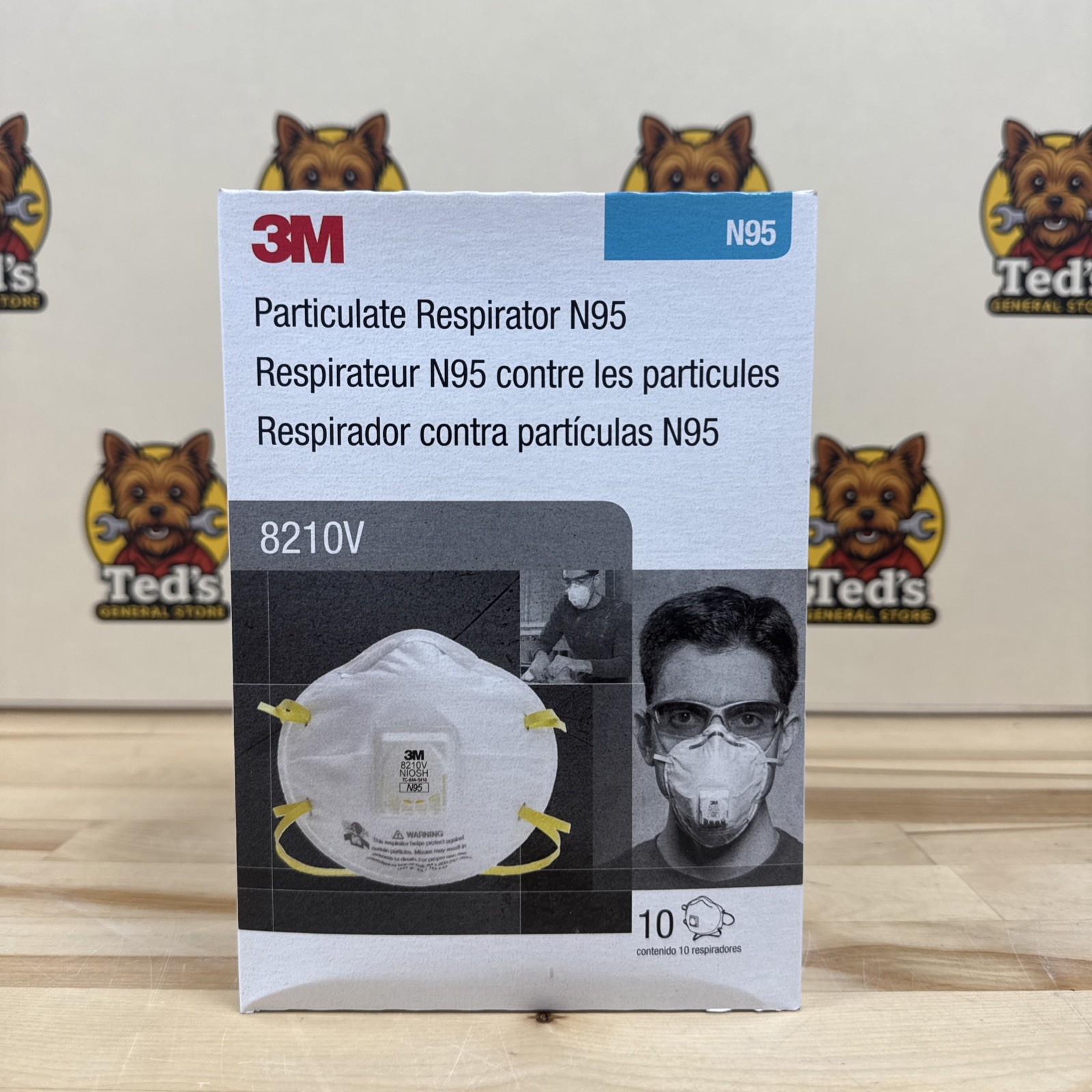 3M 8210V N95 Particulate Respirator With Exhalation Valve 10/BX (Use By: 04/2025
