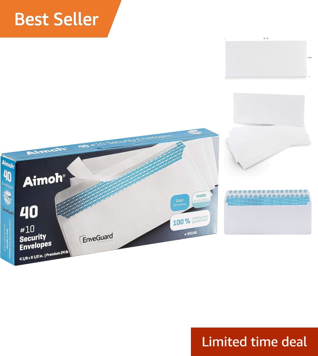 40 Count Security Tinted Self-Seal Envelopes – Ideal for Business & Everyday Use