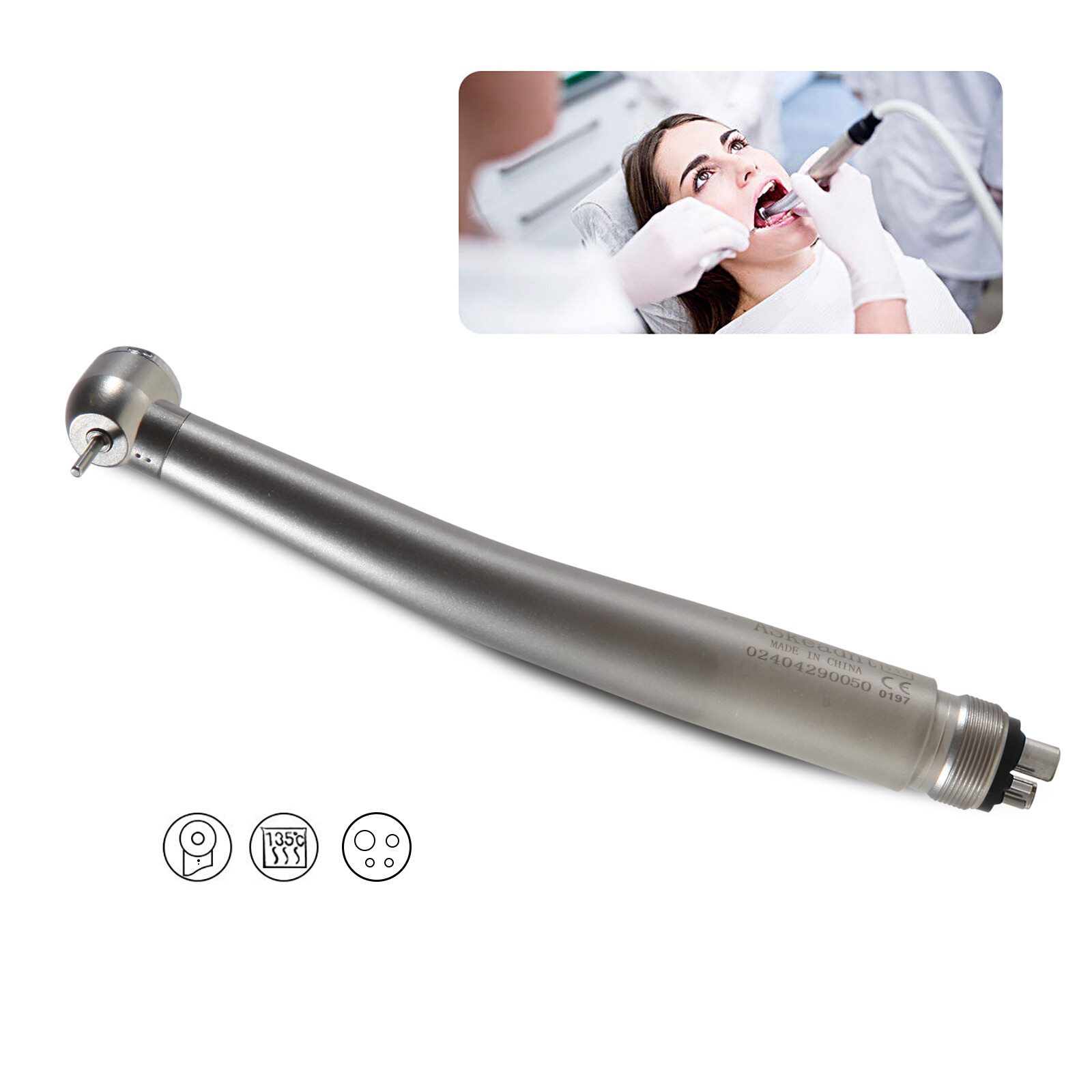 10 PCS ADA4 NSK Style Dental High Speed Handpiece Push Button 4Holes Air Turbine