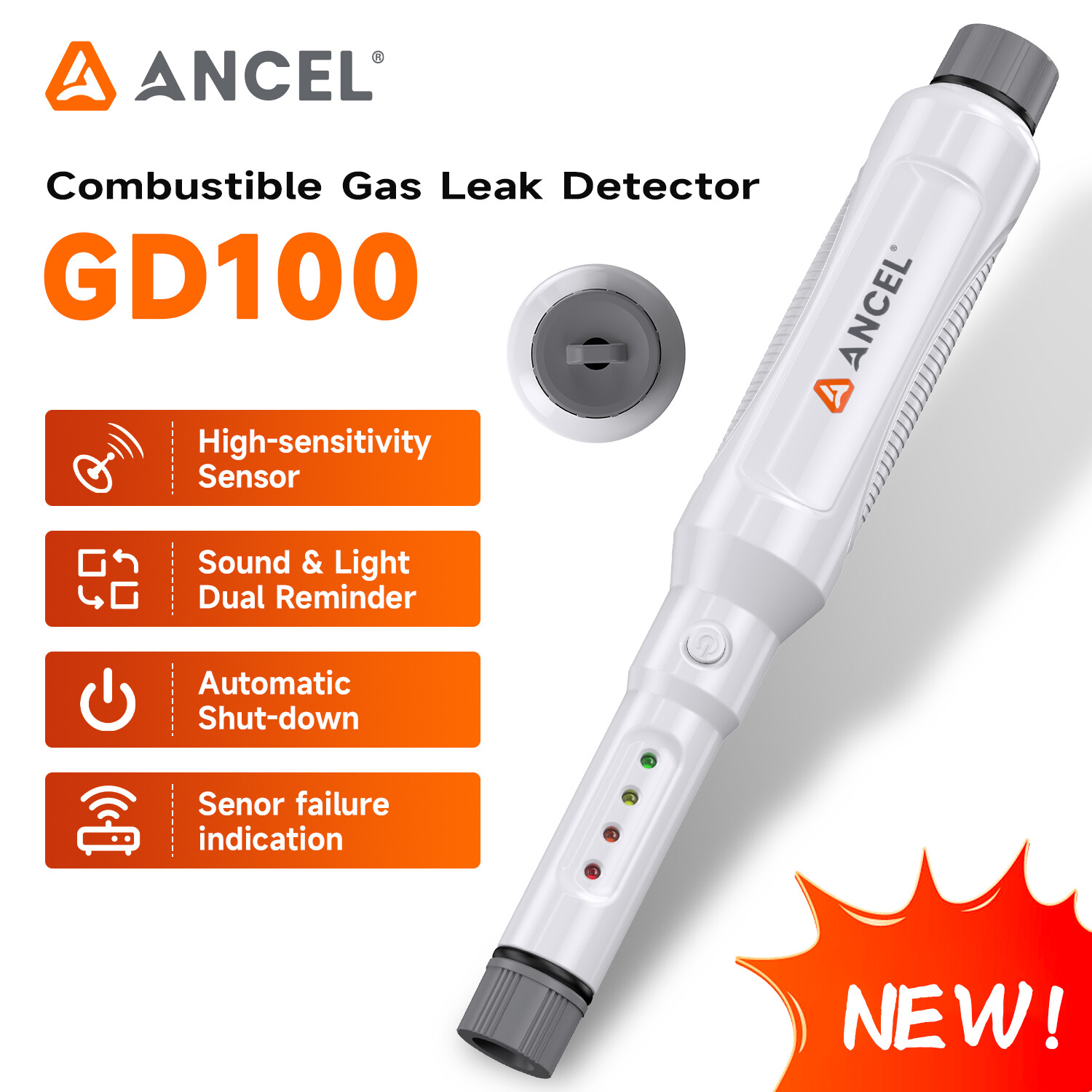 Natural Gas Leak Detector Handheld Methane Propane Combustible Gas Detector Pen