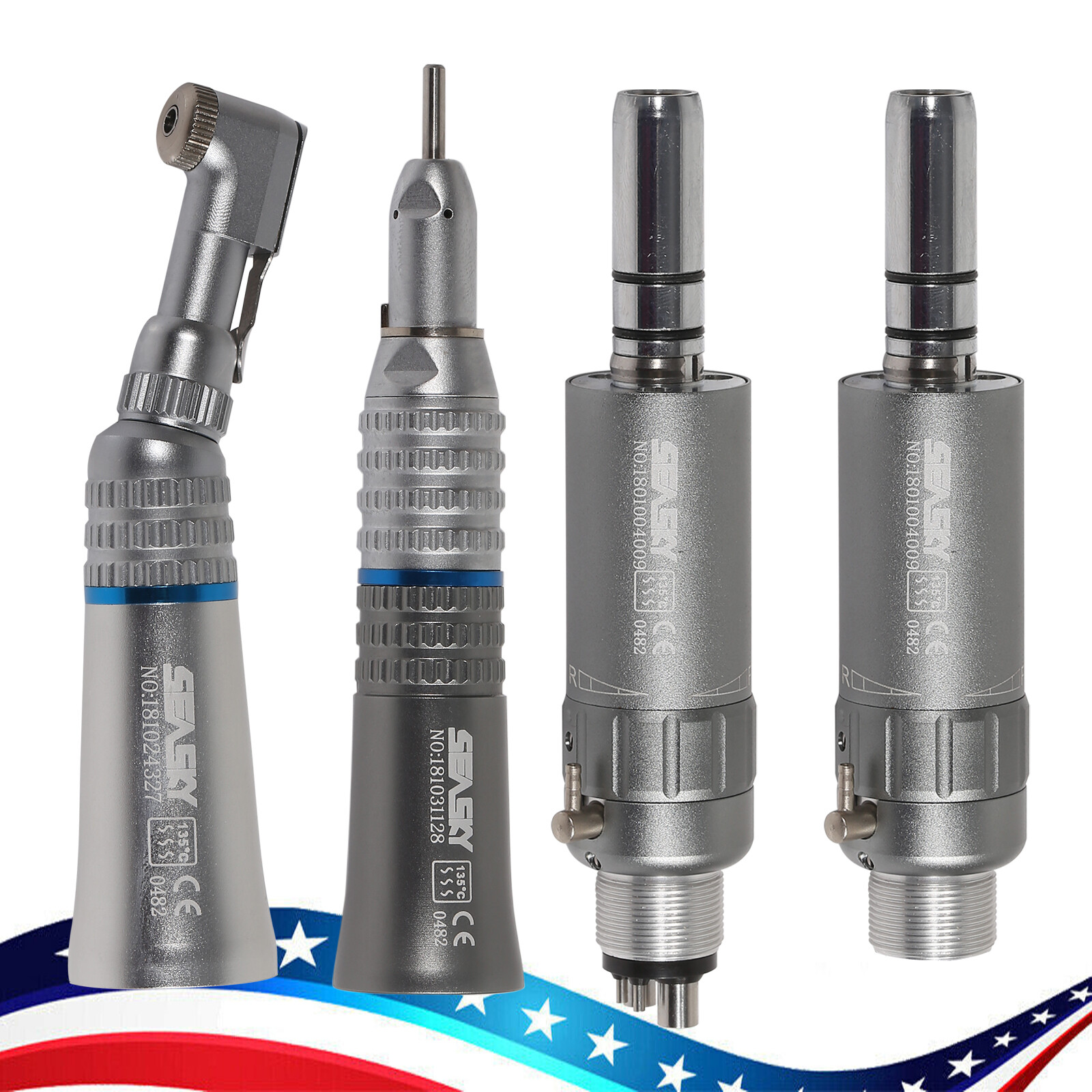 NSK Style Dental Slow Low Speed Handpiece Straight Contra Angle Air Motor 4H/2H