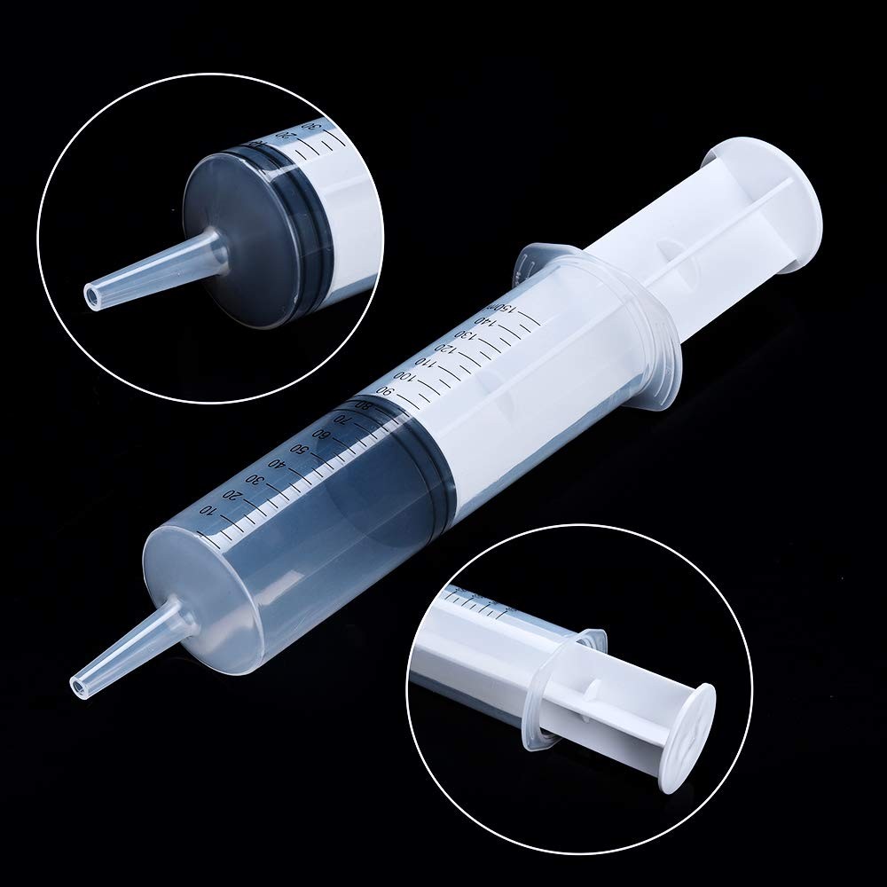 4 Pack 150ml Syringe with Tip Adapter, Large Plastic Garden Industrial…
