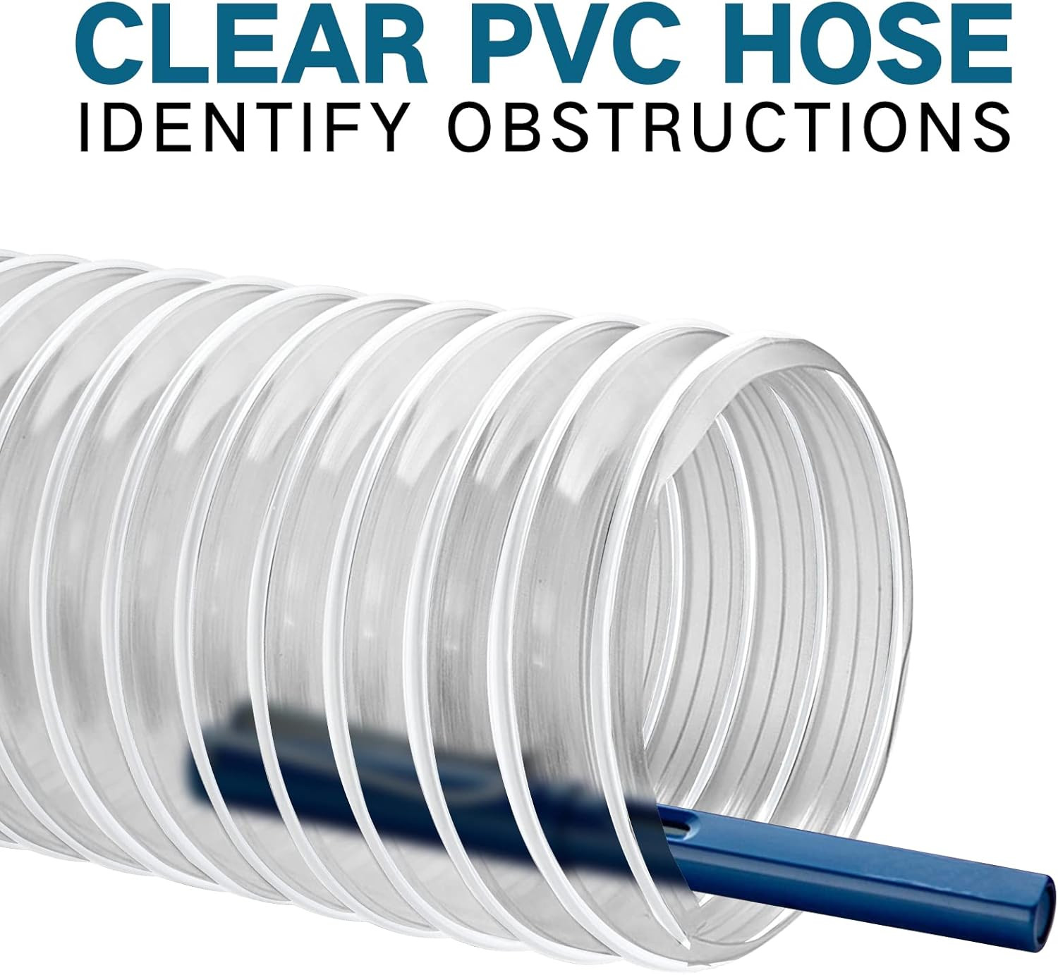 Heavy PVC Dust Collection Hose 2 1/2″ X 20′, Puncture Resistant PVC Dust Collect